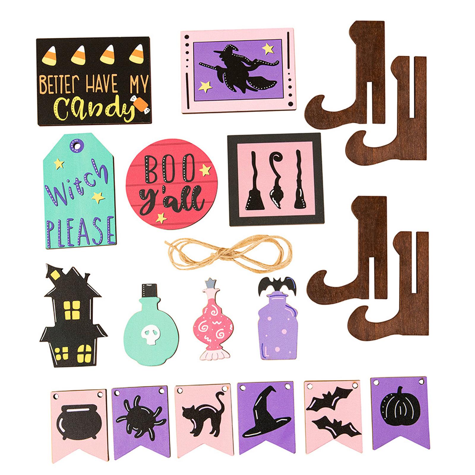 Halloween Tiered Tray Decoration Set for Party Favors Living Room Restaurant