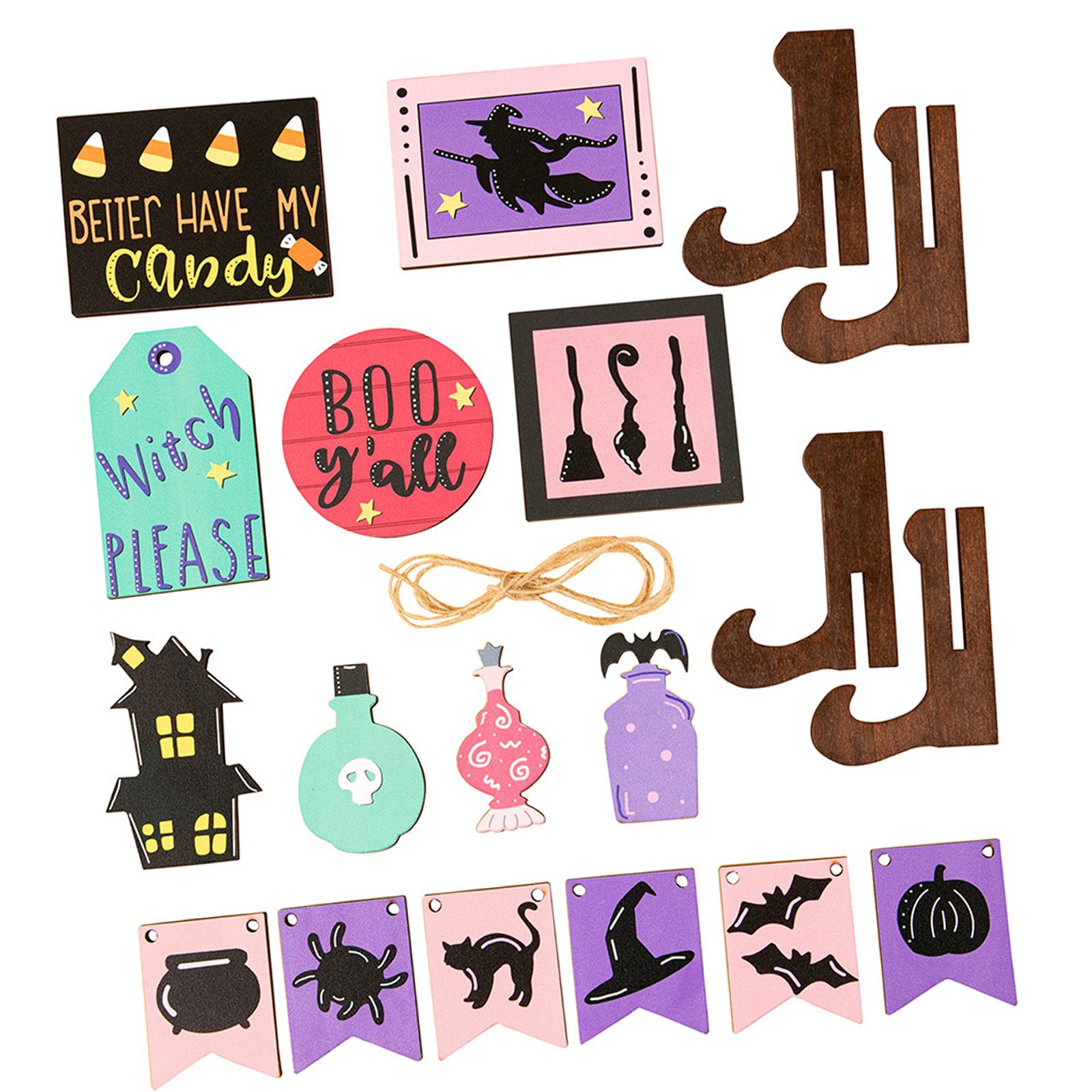 Halloween Tiered Tray Decoration Set for Party Favors Living Room Restaurant