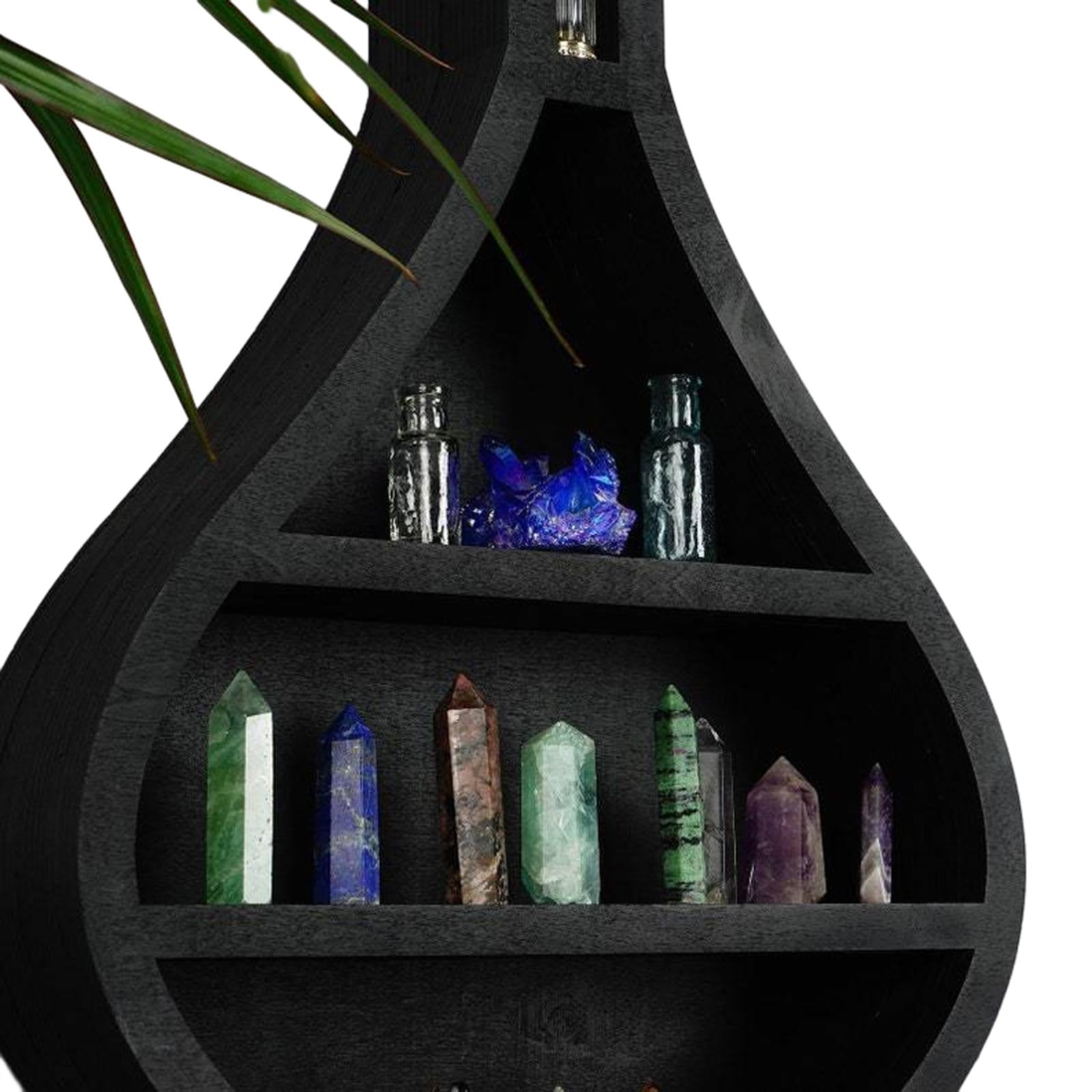 Wall Display Shelf Wood Figurine Display Shelf for Home Living Room Bathroom
