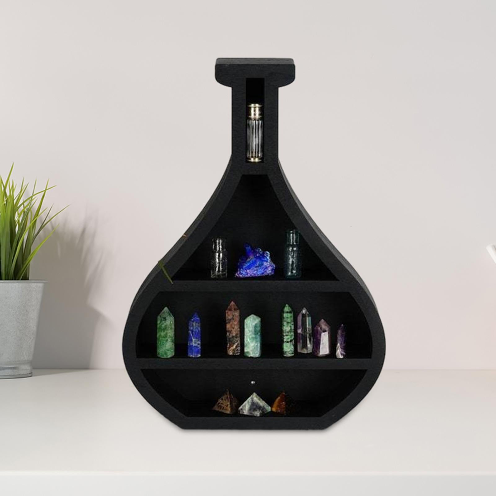 Wall Display Shelf Wood Figurine Display Shelf for Home Living Room Bathroom