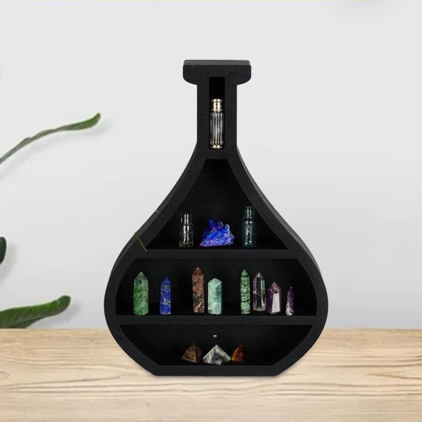 Wall Display Shelf Wood Figurine Display Shelf for Home Living Room Bathroom