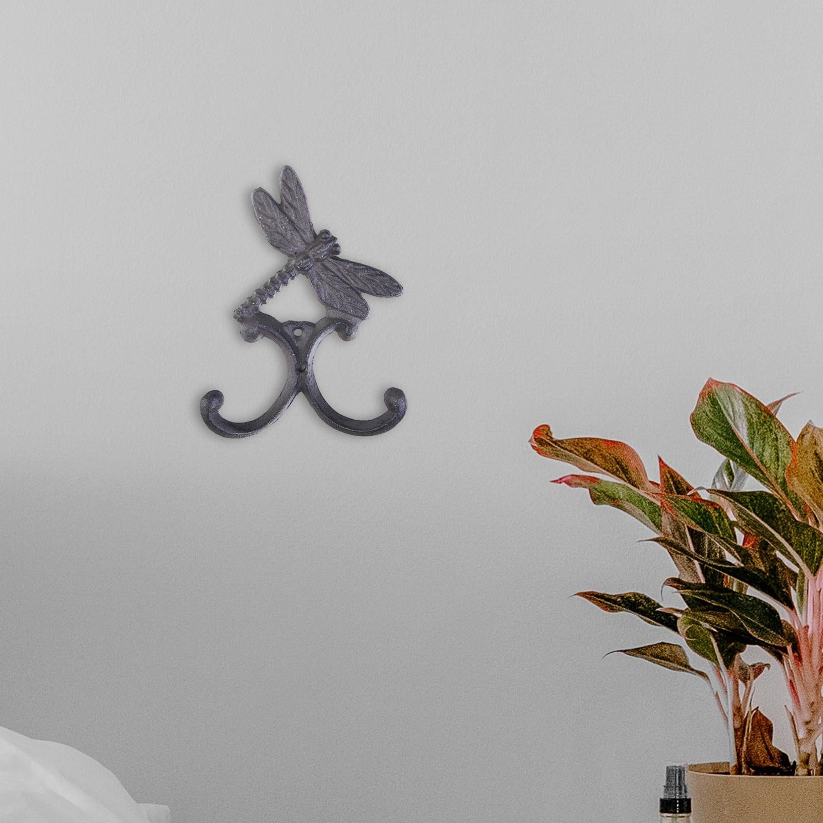 Wall Hook Wall Mount Heavy Duty Home Decoration Key Hook for Bag Jacket Keys Dragonfly