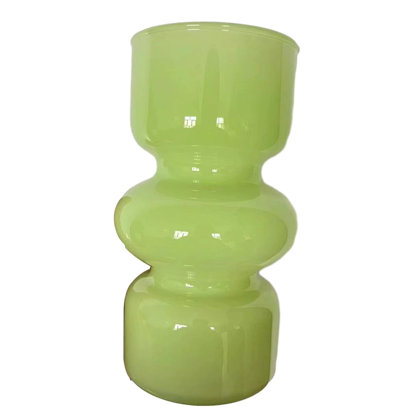 Clear Glass Vase Nordic Decorative Art Vases for Bedroom Living Room Kitchen green