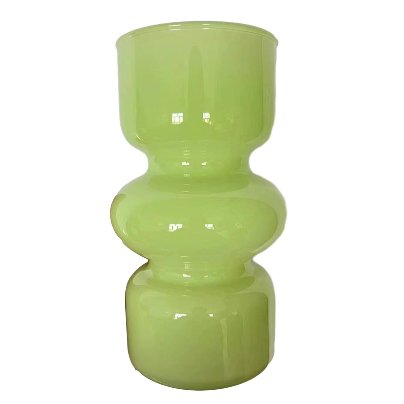 Clear Glass Vase Nordic Decorative Art Vases for Bedroom Living Room Kitchen green