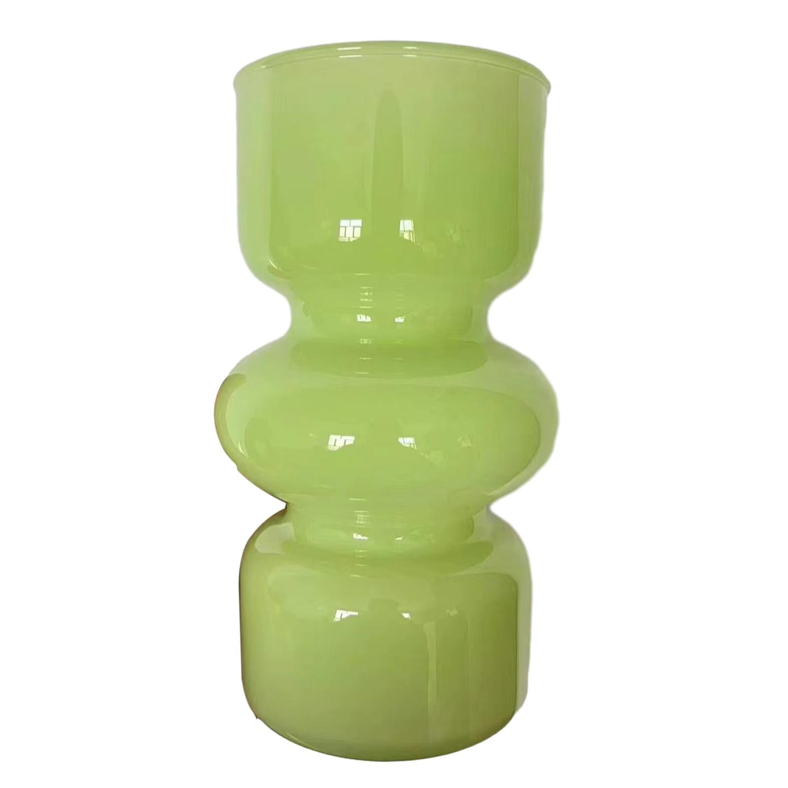 Clear Glass Vase Nordic Decorative Art Vases for Bedroom Living Room Kitchen green