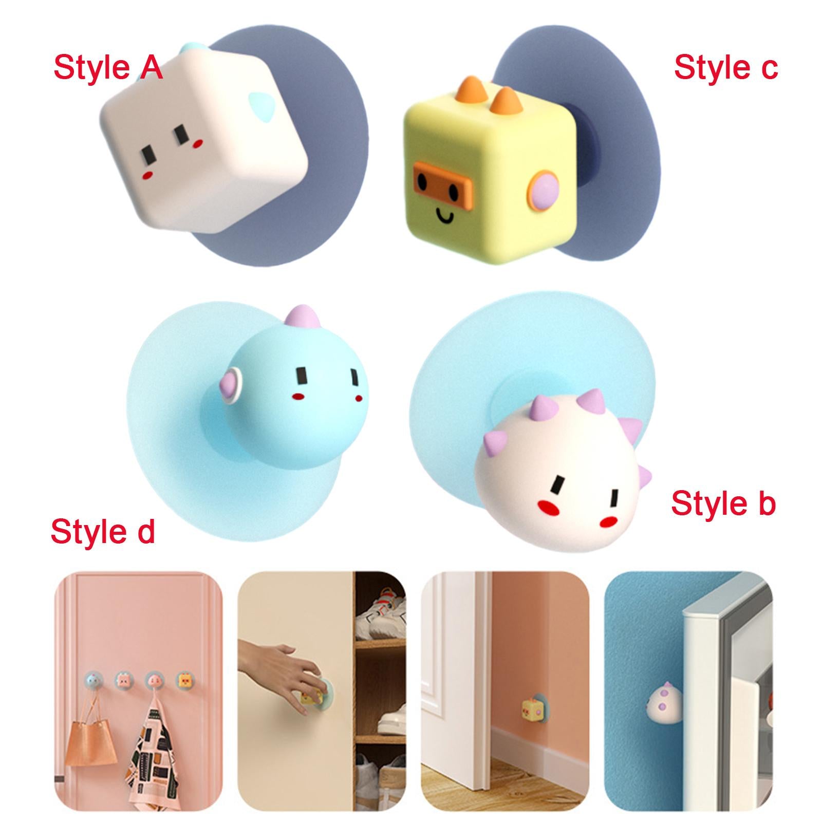 Cartoon Wall Hook Keys Storage Shelf Hanging Coats Towels Hats Cute Key Hook style A