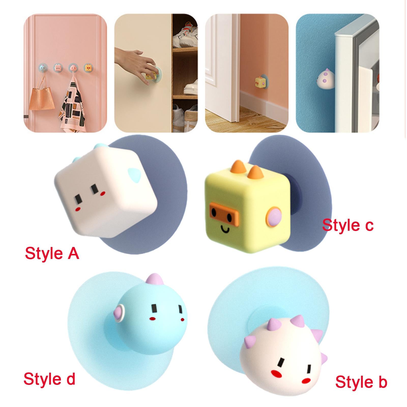 Cartoon Wall Hook Keys Storage Shelf Hanging Coats Towels Hats Cute Key Hook style A