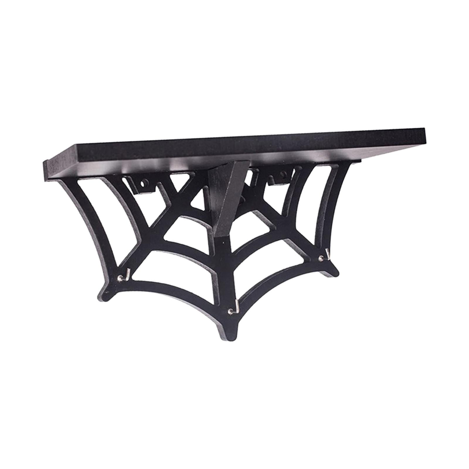 Halloween Wall Mounted Shelf Black Floating Storage Rack for Office Bathroom