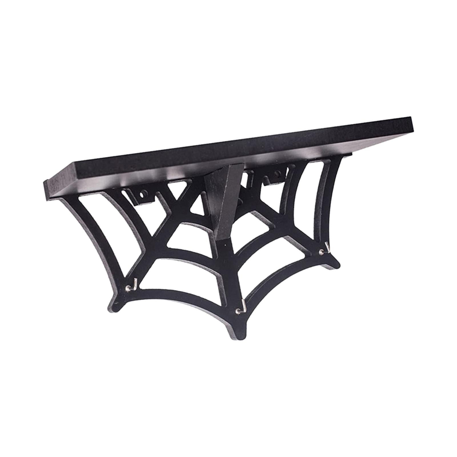 Halloween Wall Mounted Shelf Black Floating Storage Rack for Office Bathroom
