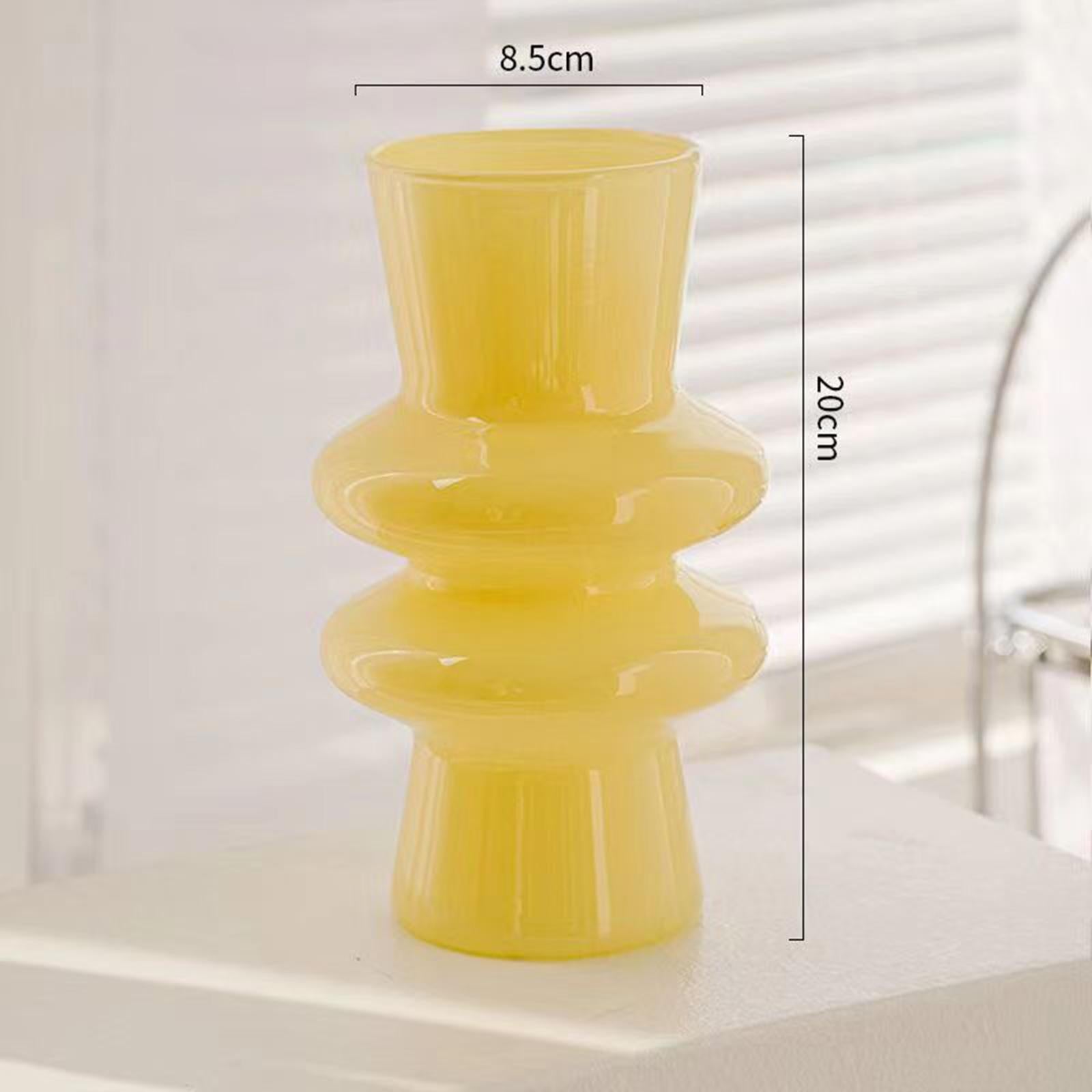 Glass Flower Vase Bud Vase Modern Decorative Vases for Desktop Office Indoor