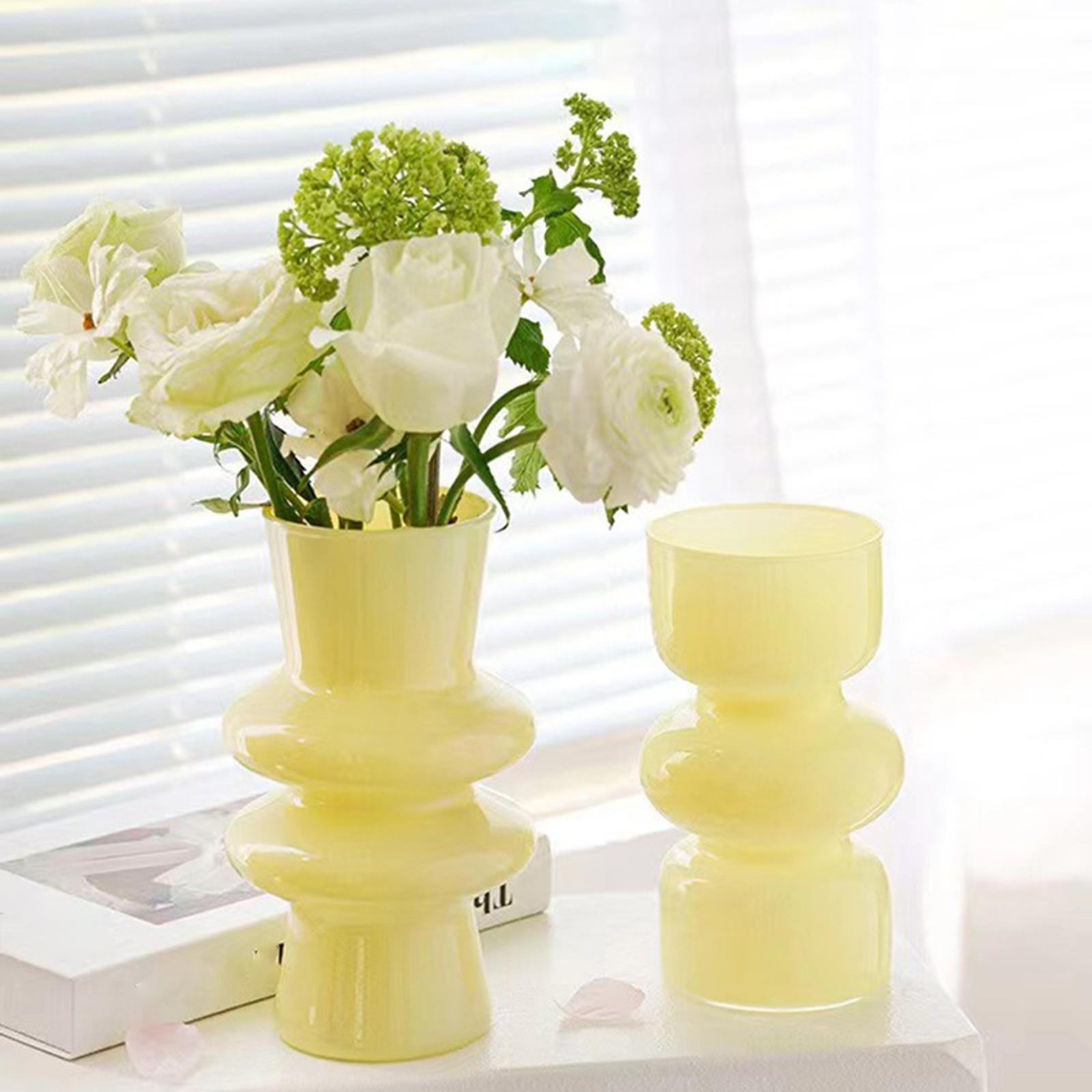 Glass Flower Vase Bud Vase Modern Decorative Vases for Desktop Office Indoor