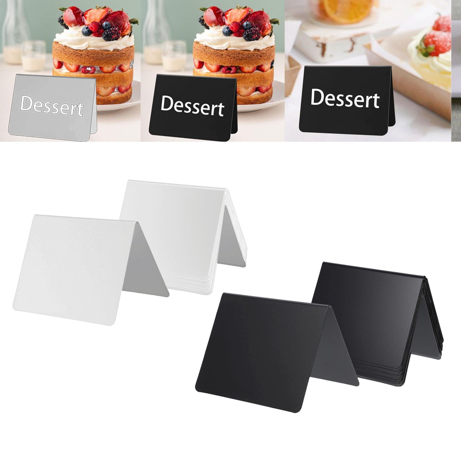 12Pcs Message Number Tag Signs Reusable Table Signs for Bakery Table Numbers White