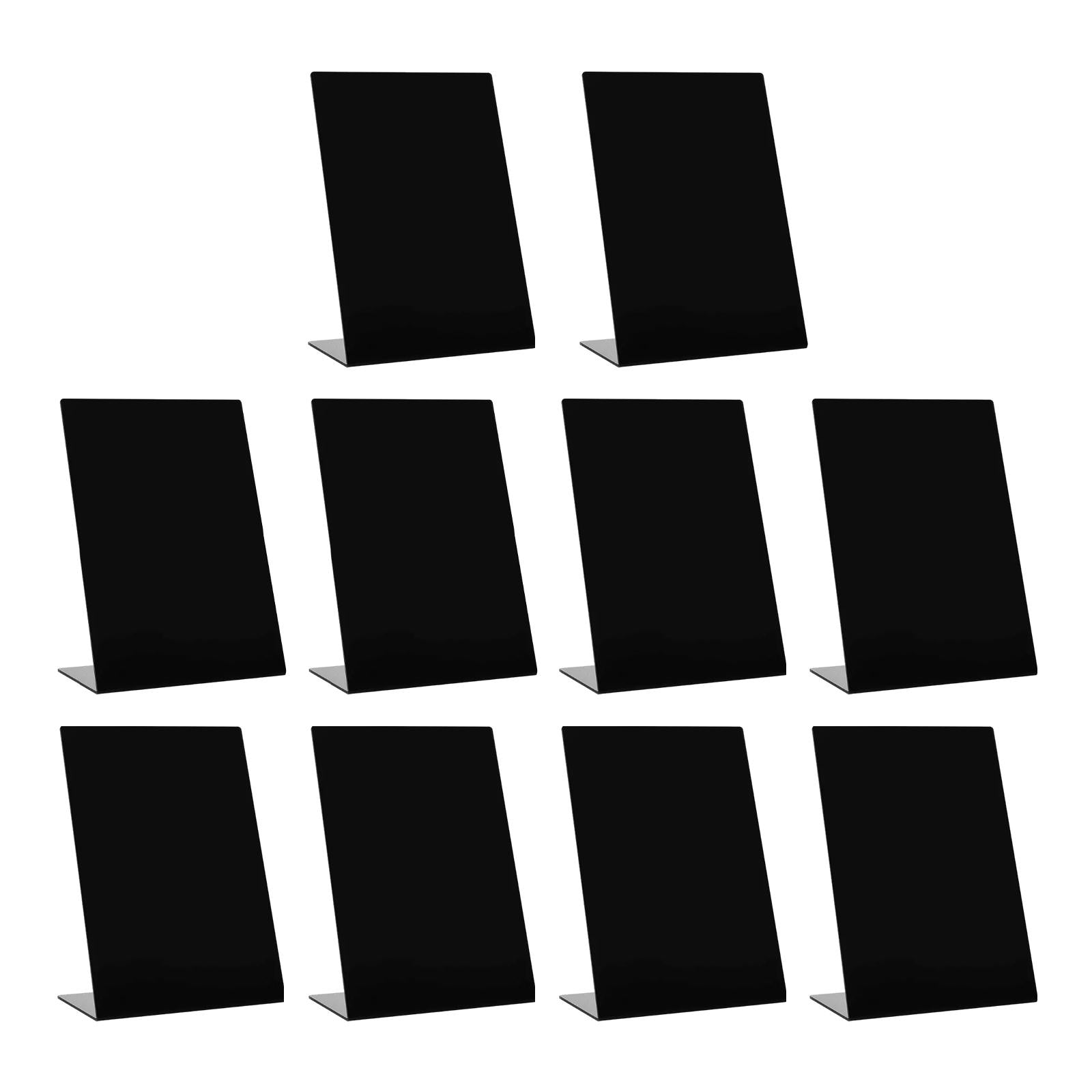 10x Mini Chalkboards Signs L Shaped Rustic Blackboard Tag Message Memo Board