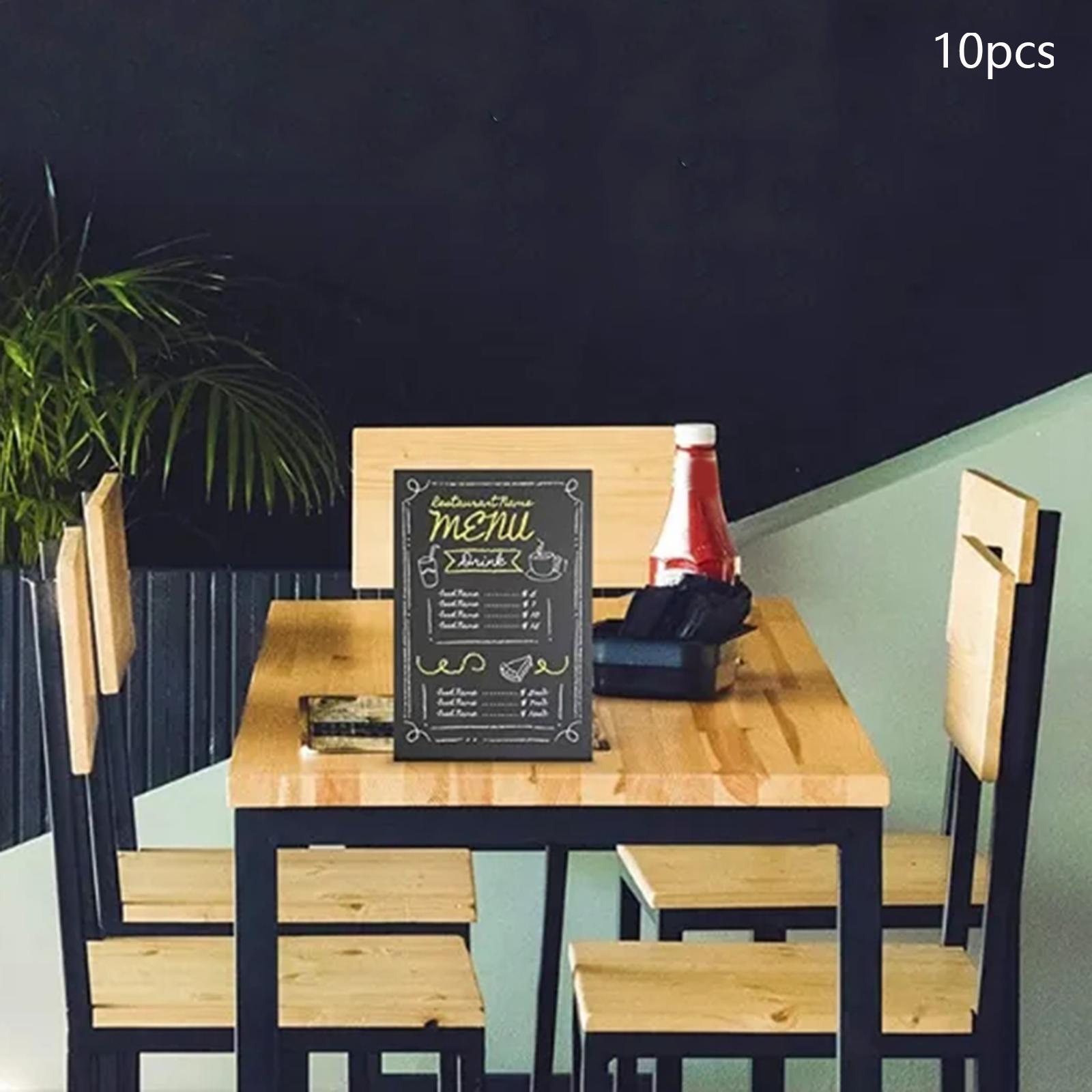 10x Mini Chalkboards Signs L Shaped Rustic Blackboard Tag Message Memo Board