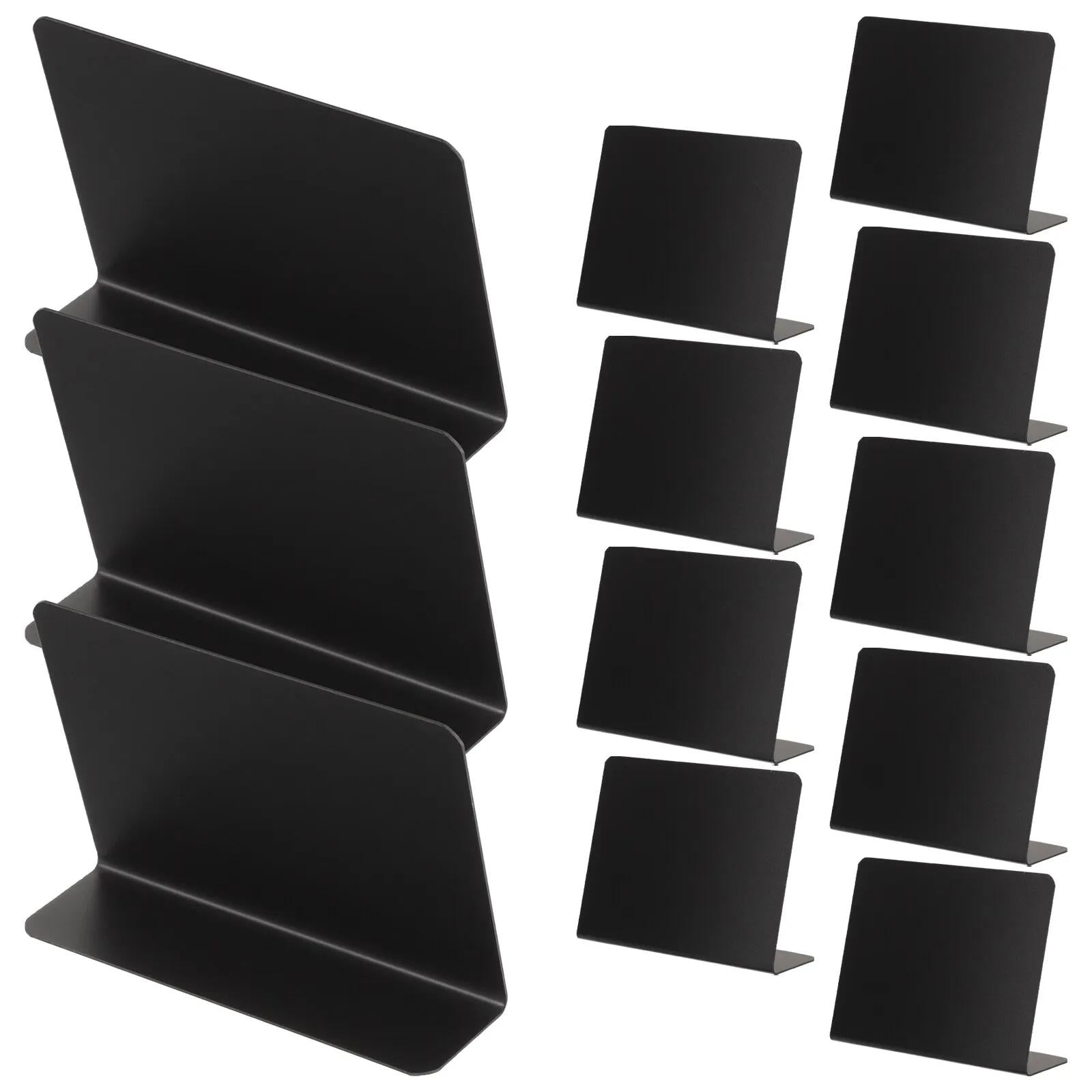 12x Mini Chalkboards Signs L Shaped Rustic Blackboard Tag Message Board Sign