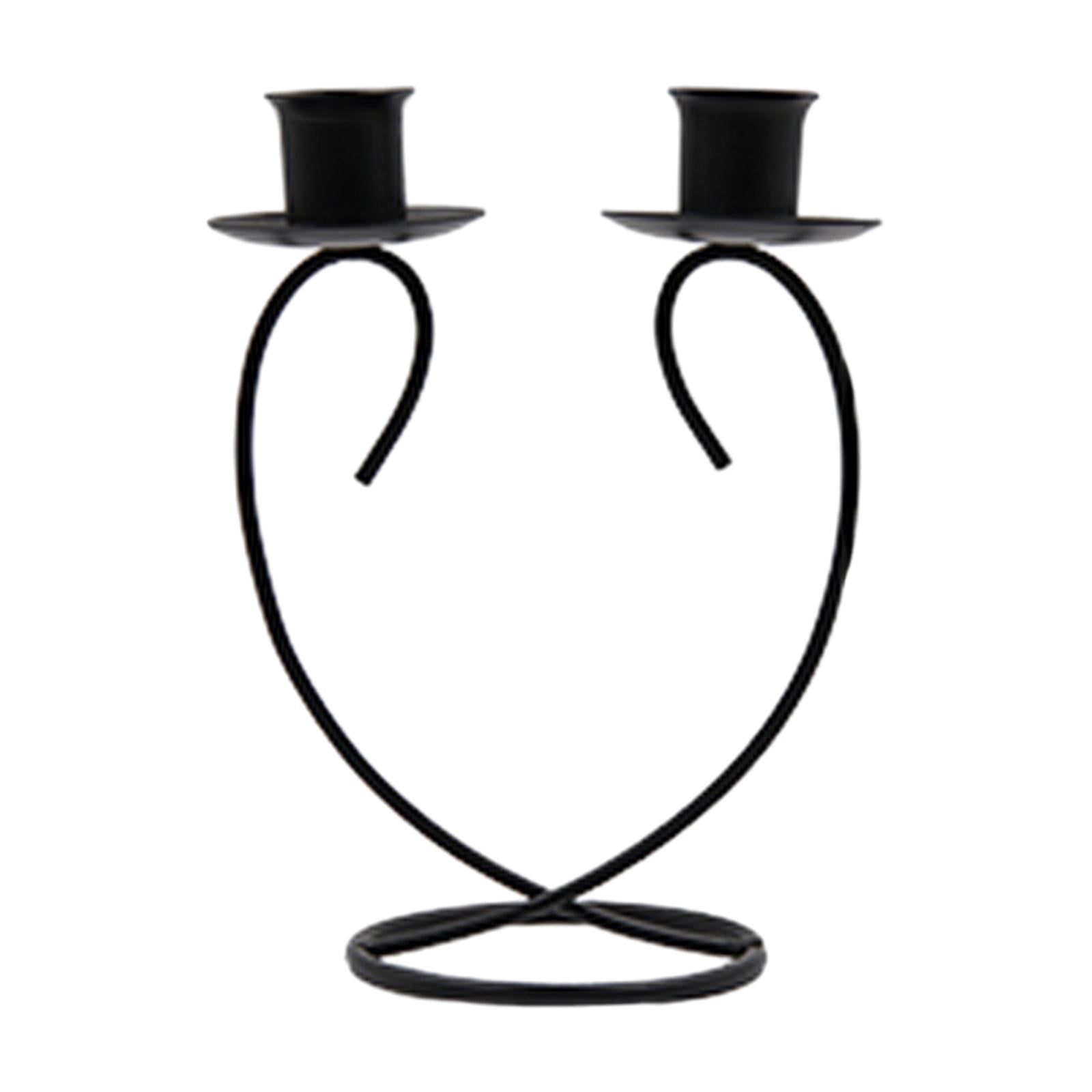 Tealight Candle Holder Candelabra Metal Candlestick for Valentine's Day Home StyleC 13.5cmx17.5cm