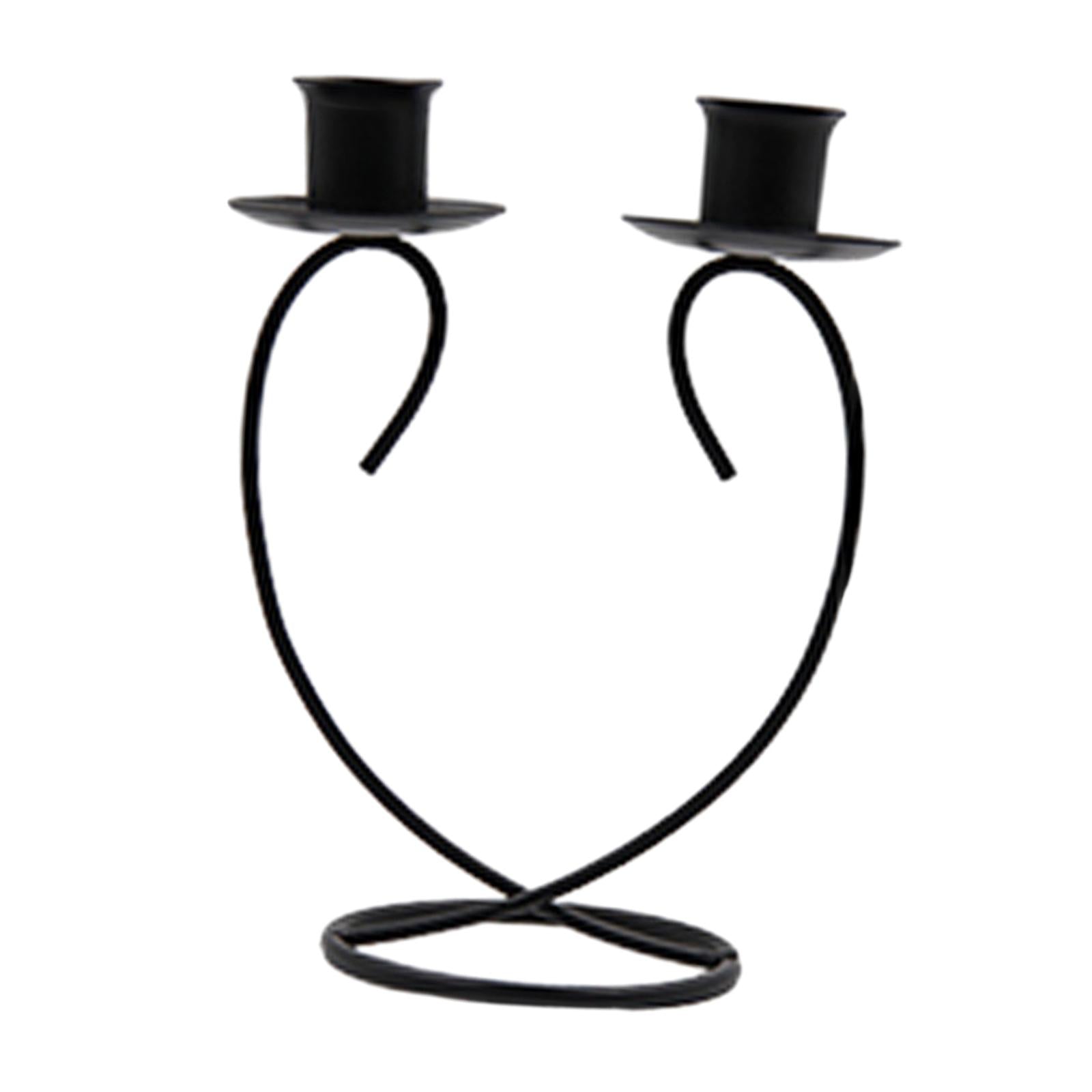 Tealight Candle Holder Candelabra Metal Candlestick for Valentine's Day Home StyleC 13.5cmx17.5cm