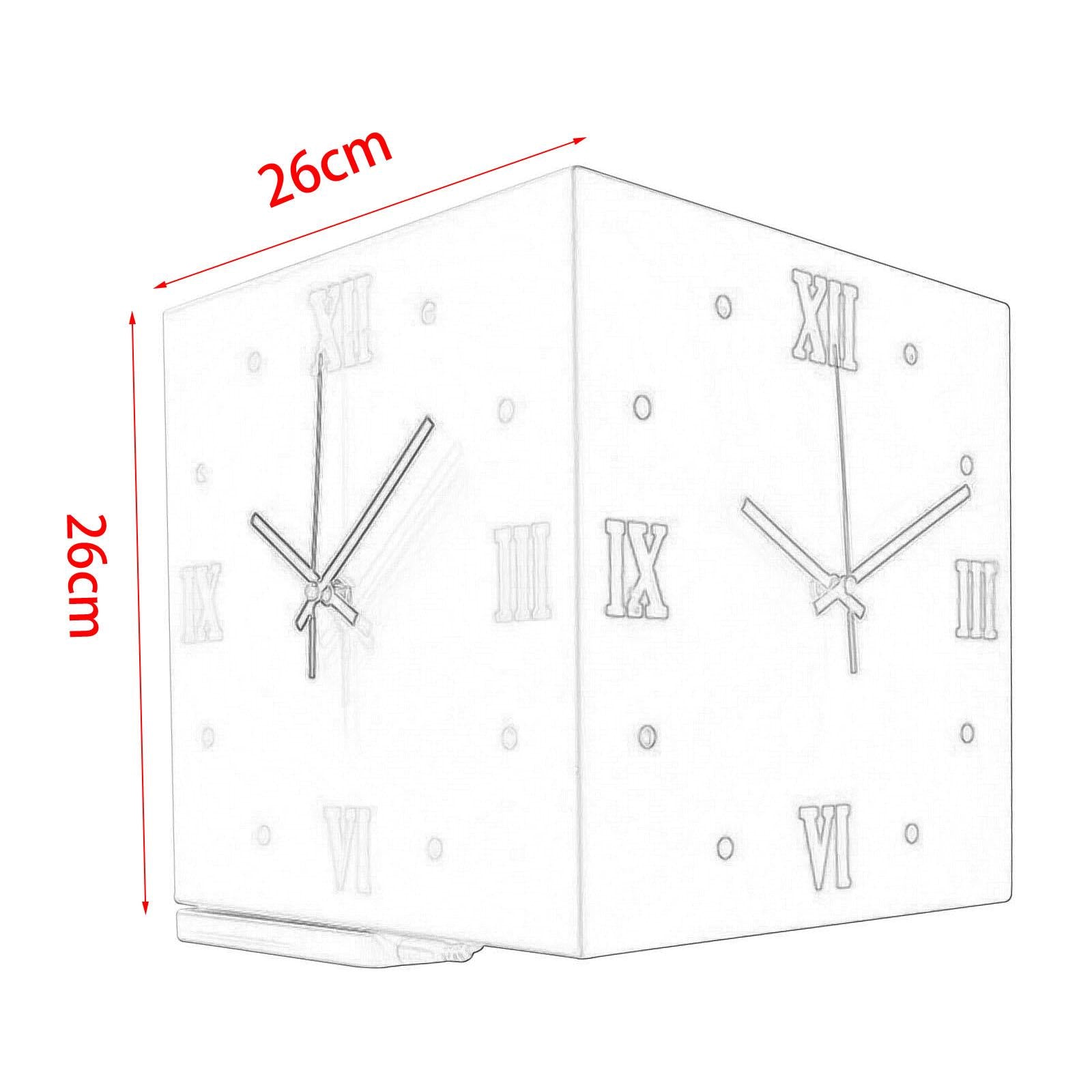 Corner Wall Clock Creative Indoor Outdoor Clock for Farmhouse Home Classroom golden