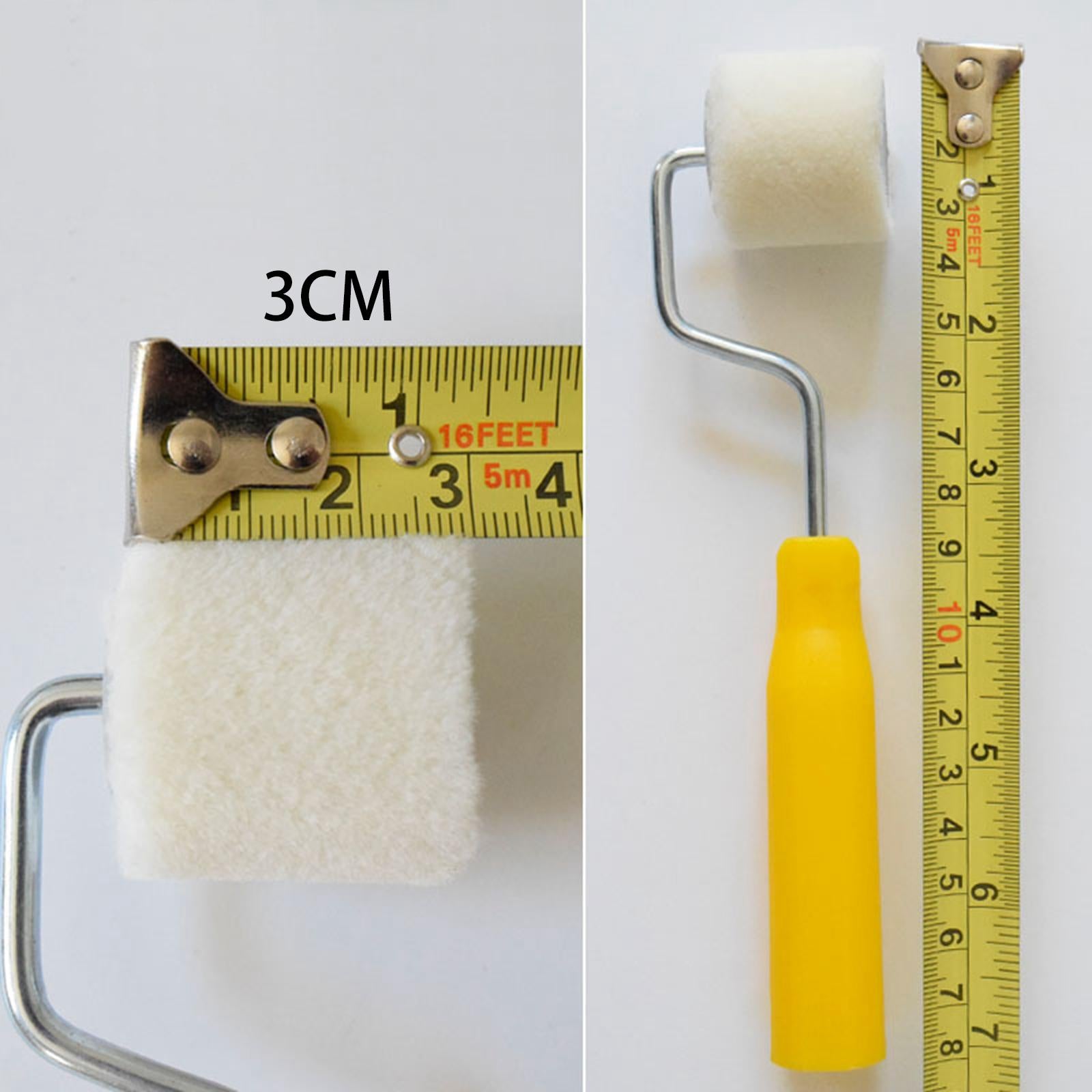 2Pcs Mini Paint Rollers Wool Covers for Interior Details Wall Painting Tools