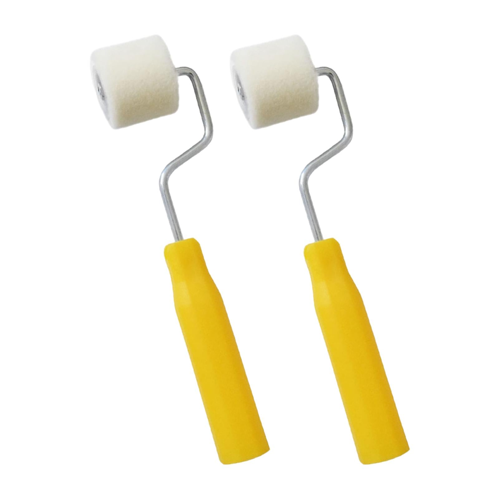 2Pcs Mini Paint Rollers Wool Covers for Interior Details Wall Painting Tools