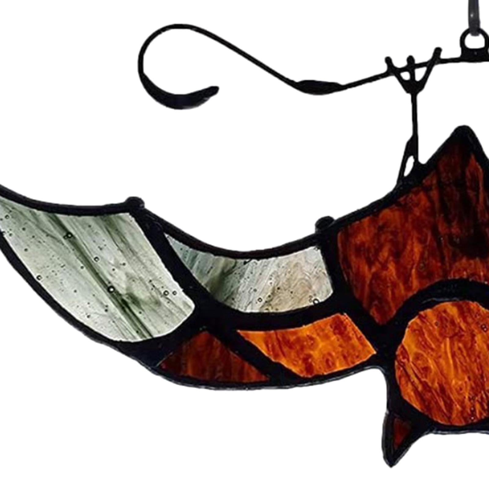Halloween Upside Down Bat Acrylic Hanging Pendant Ornament Colorful for Kids