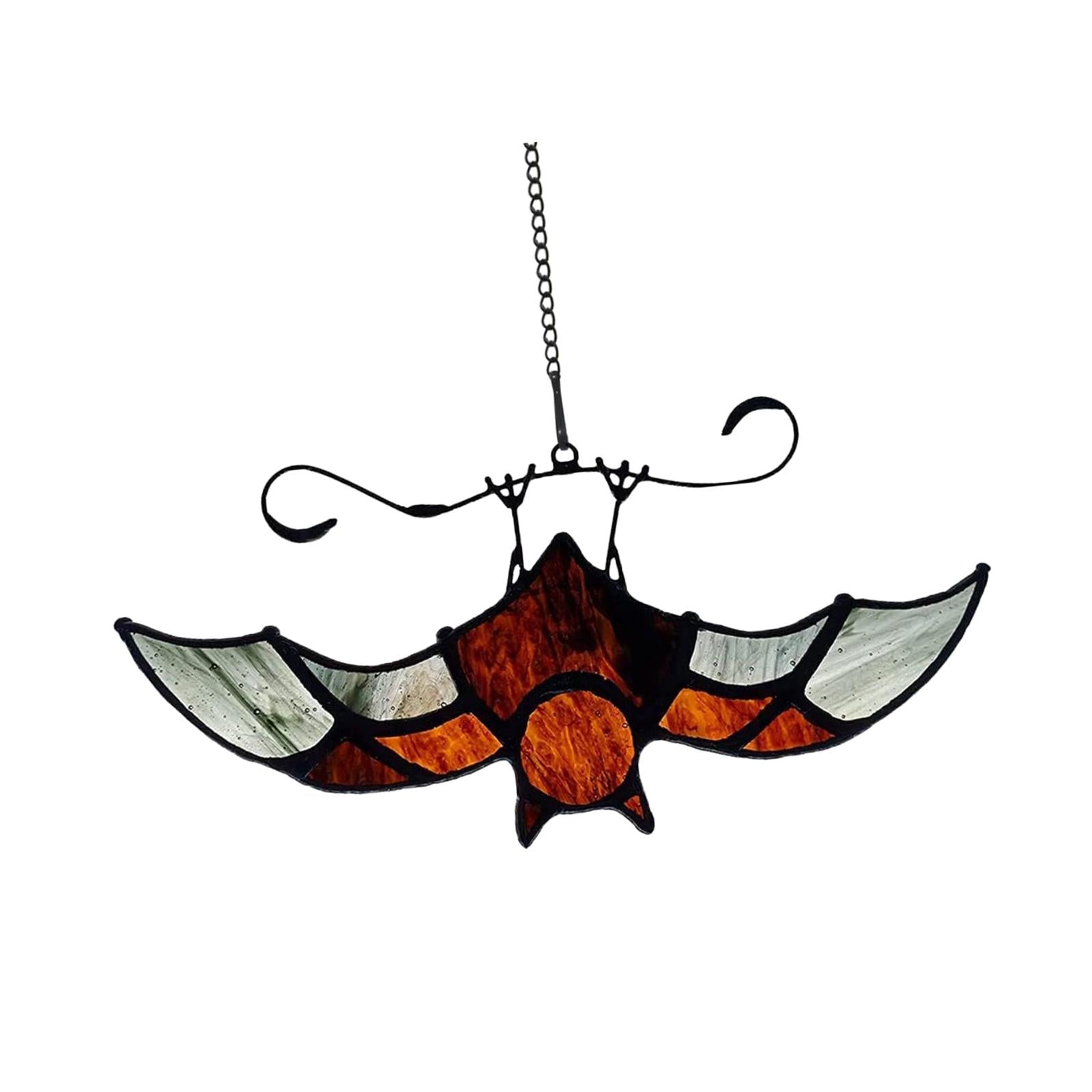 Halloween Upside Down Bat Acrylic Hanging Pendant Ornament Colorful for Kids