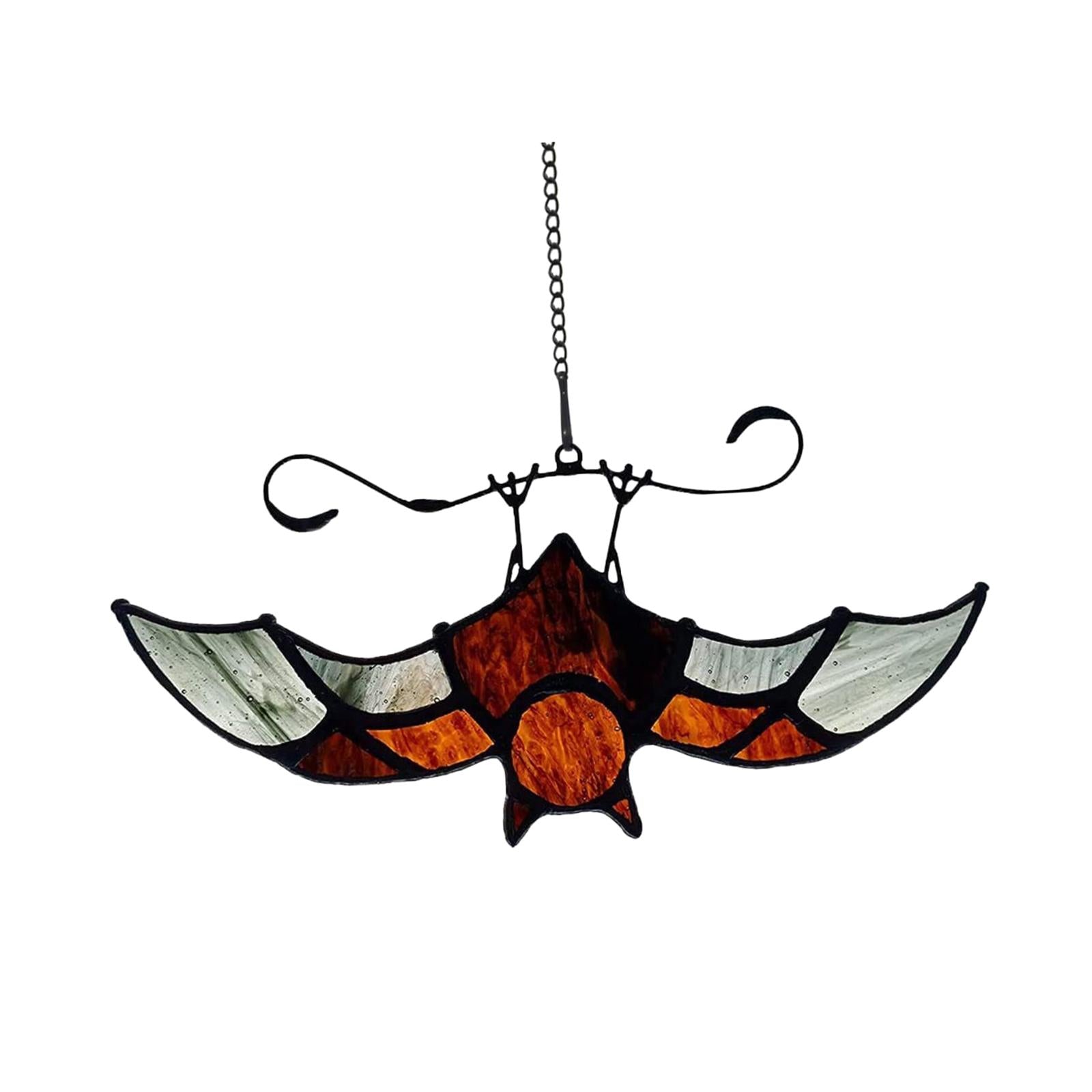 Halloween Upside Down Bat Acrylic Hanging Pendant Ornament Colorful for Kids