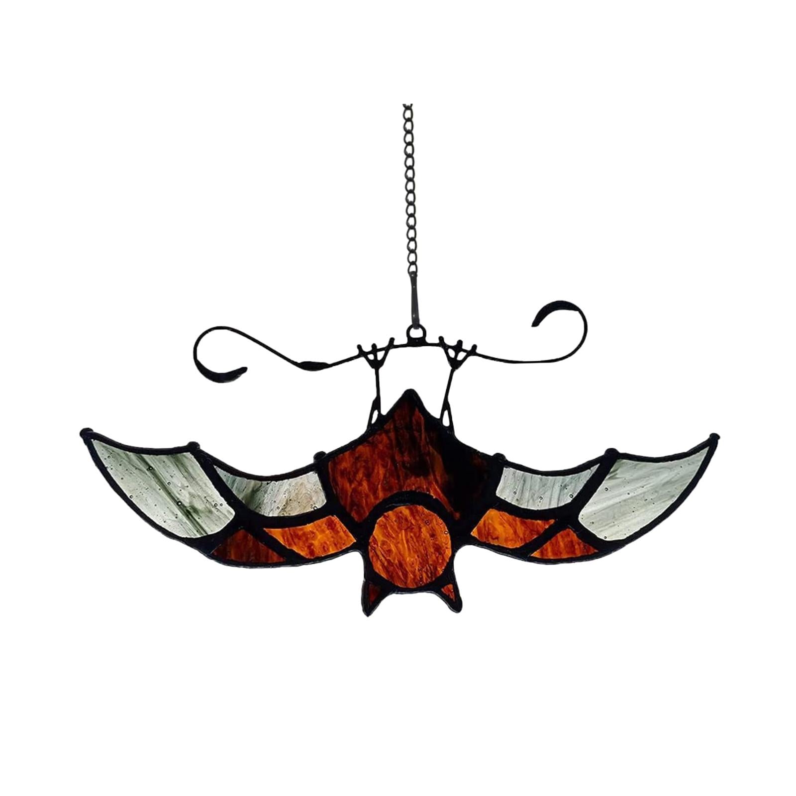 Halloween Upside Down Bat Acrylic Hanging Pendant Ornament Colorful for Kids