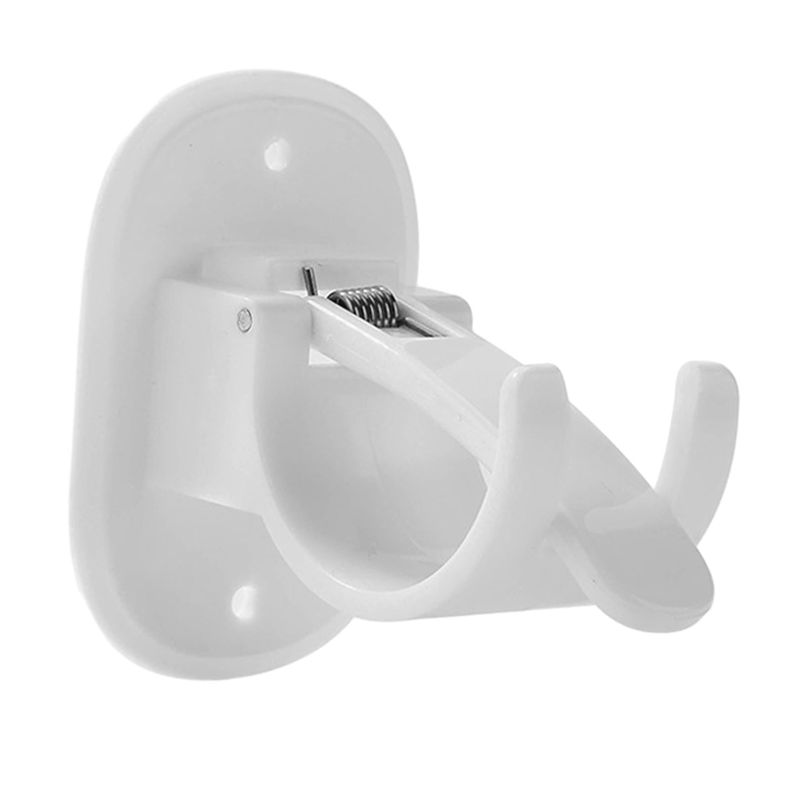 4xCurtain Rod Hooks No Drill Curtain Rod Brackets for Hotel Kitchen Livingroom White