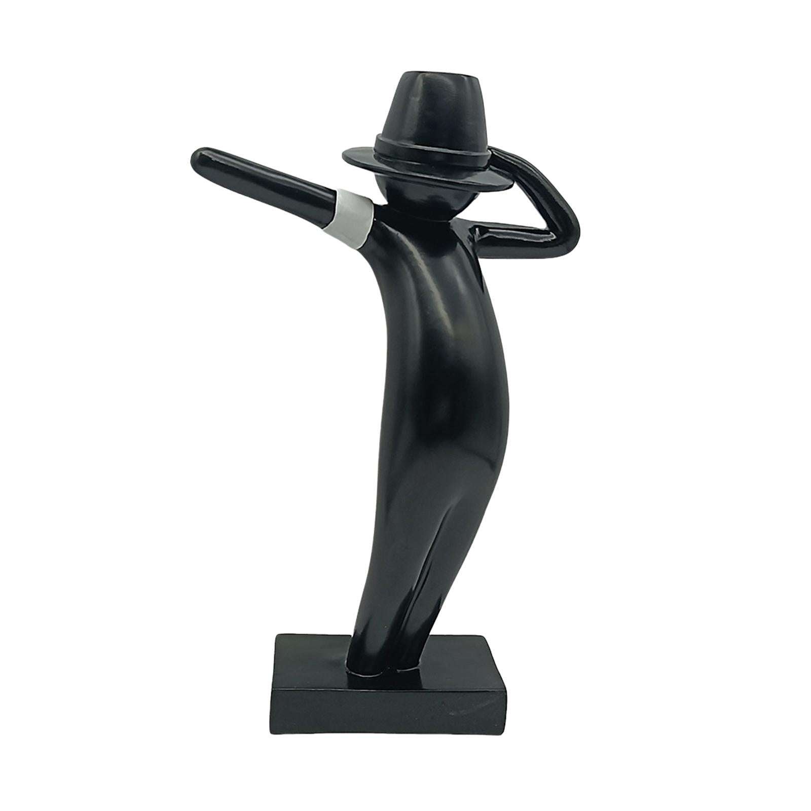 Abstract Character Sculpture Modern Creative for Bookshelf Entryway Desktop Black