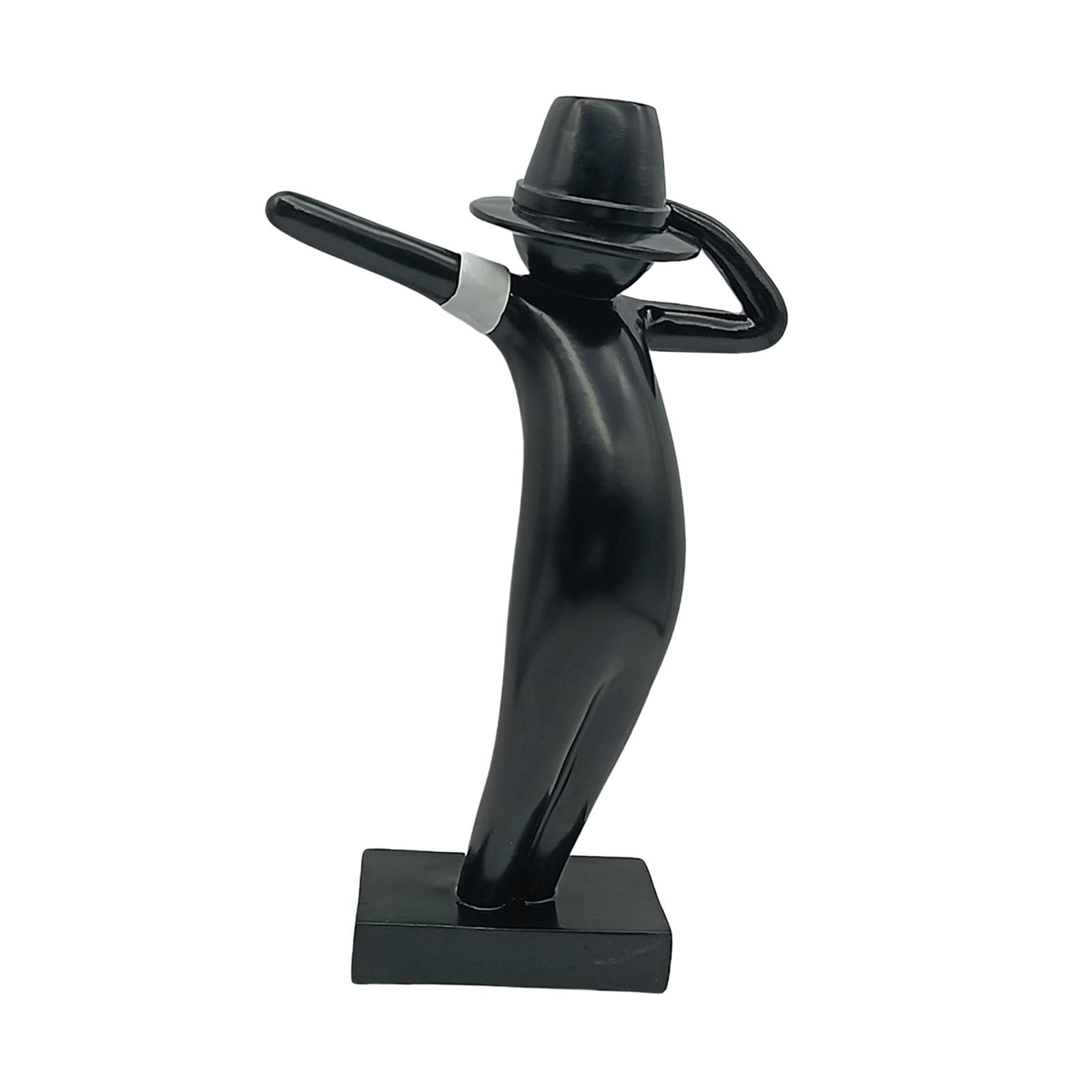 Abstract Character Sculpture Modern Creative for Bookshelf Entryway Desktop Black