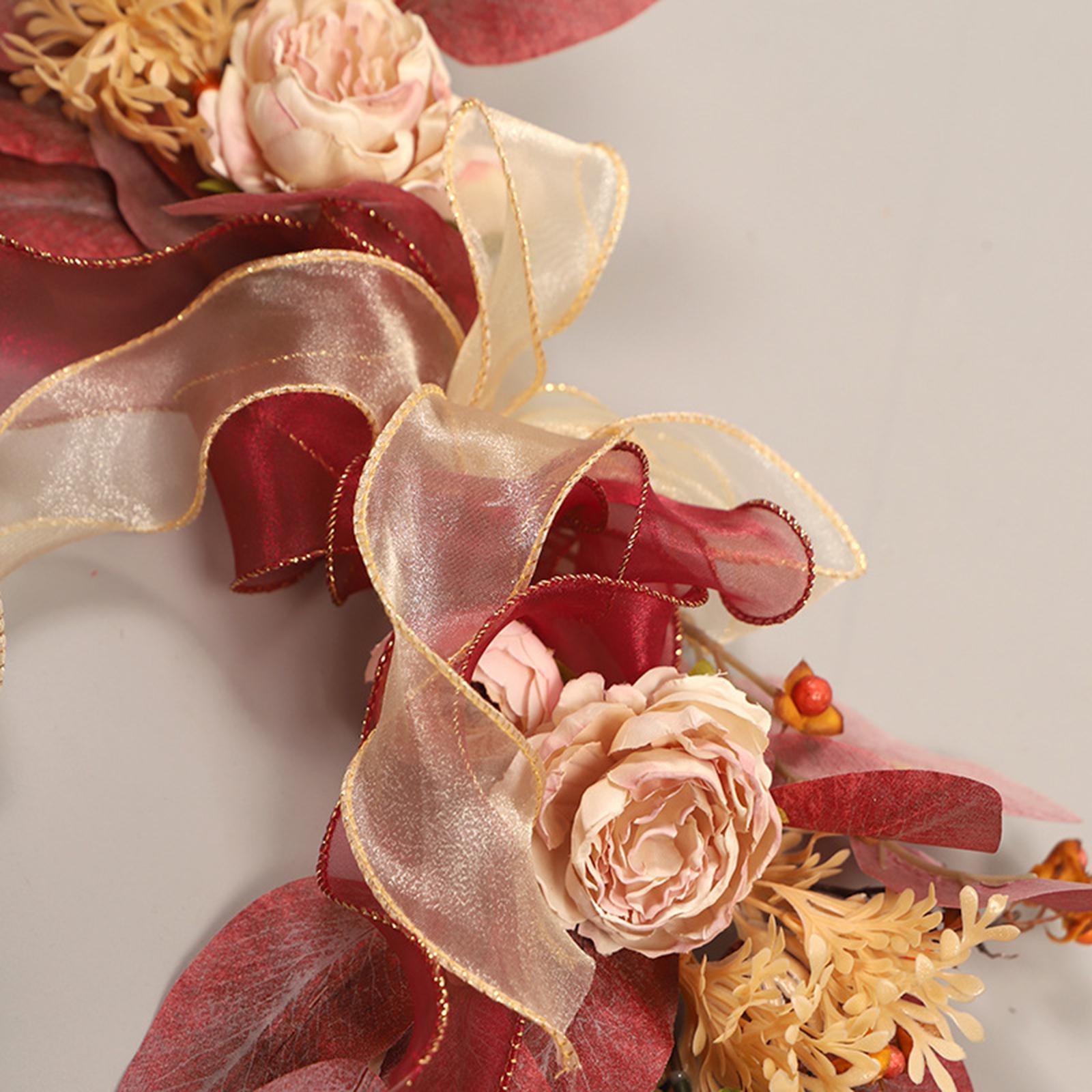 20inch Artificial Rose Flower Swag Garland Easily Install Durable Decorative