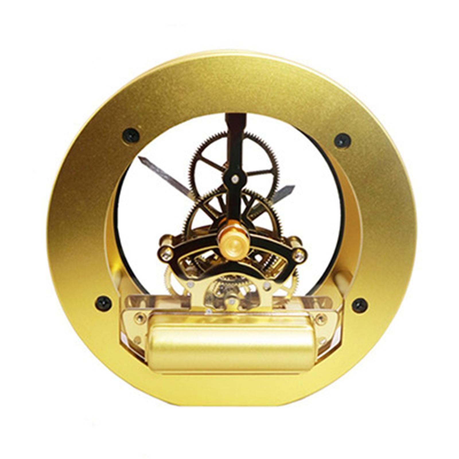 Tabletop Clock Round Classic Timepiece for Living Room Home Decor Desk Shelf