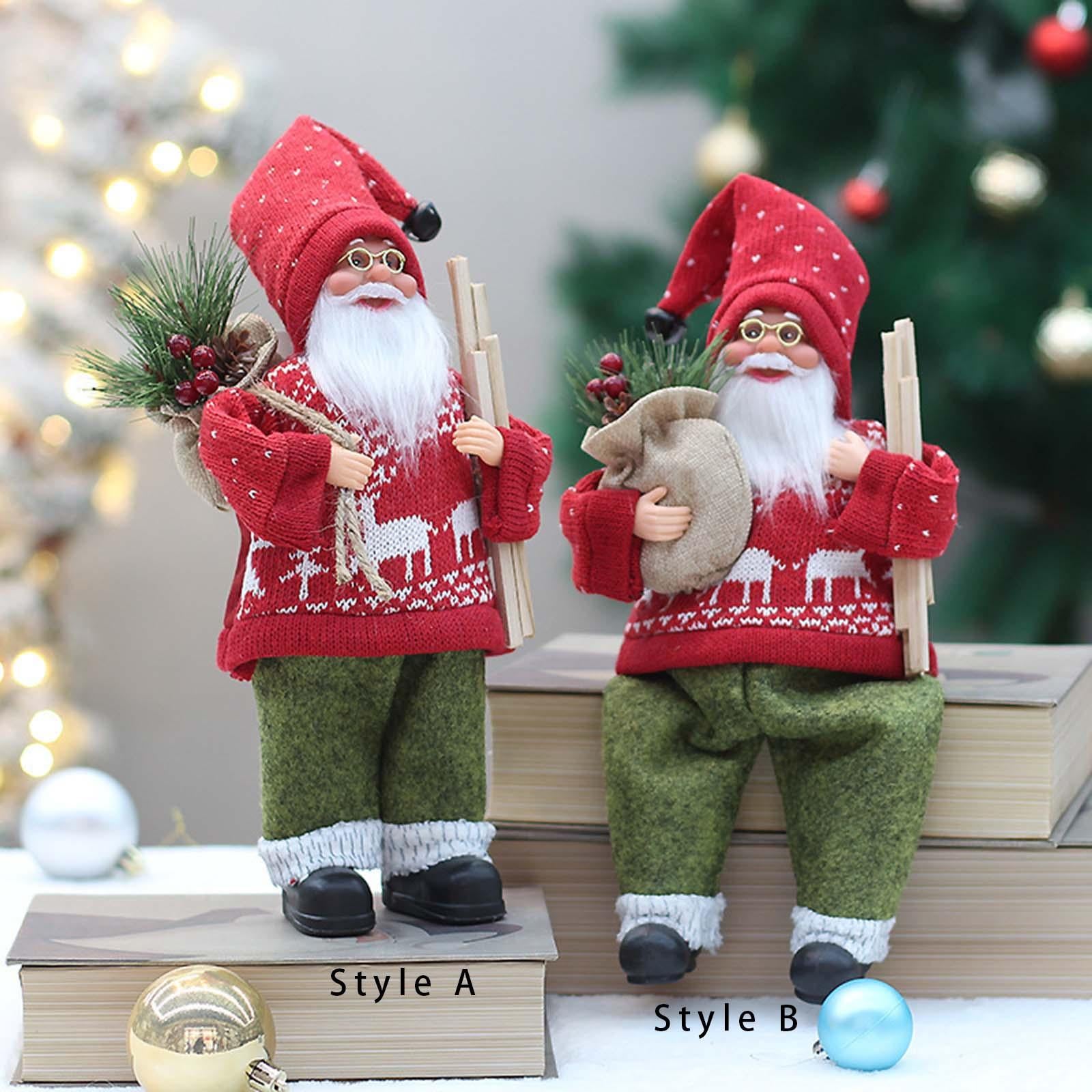 Santa Claus Decorations for New Year Gifts Indoor Outdoor Holiday Decoration Style A