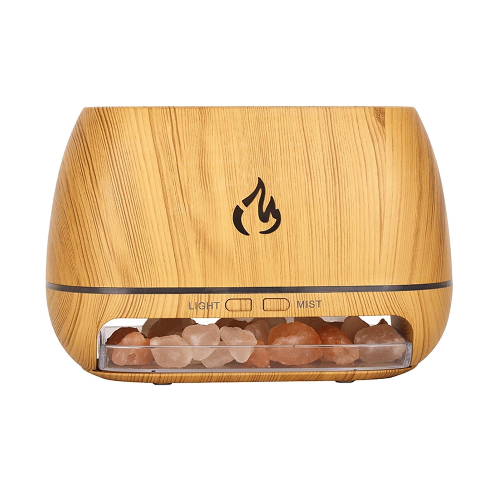 Flame Humidifier Fireplace Simulation Humidifier for SPA Gym Desktop Bedroom Wood Color