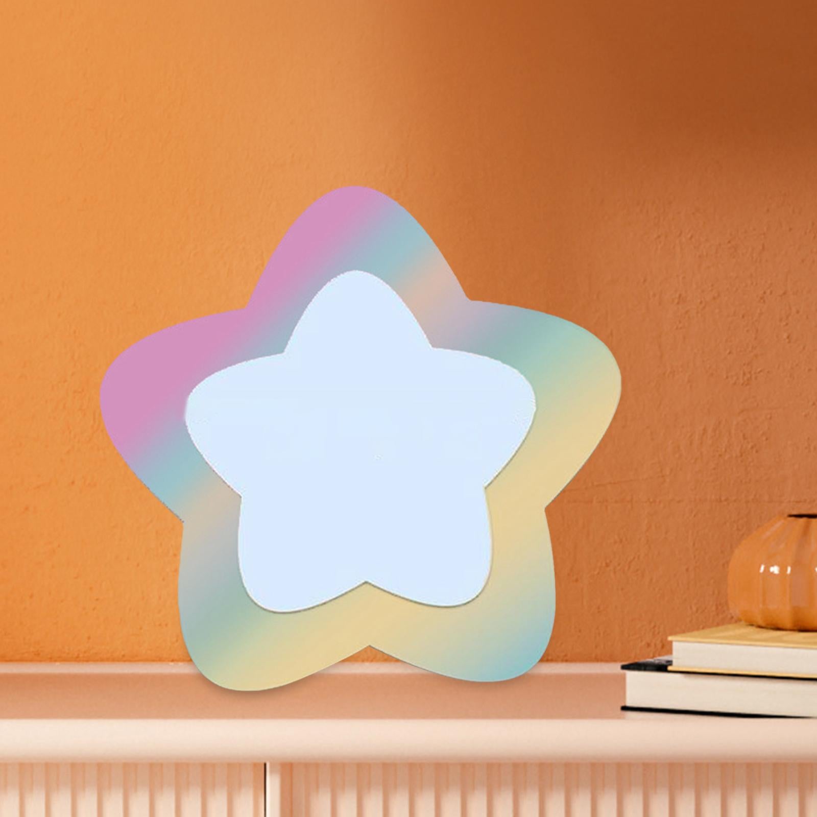 Makeup Mirror Creative Decorative Aesthetic Mirror for Home Wall Living Room Star 30cmx30cm