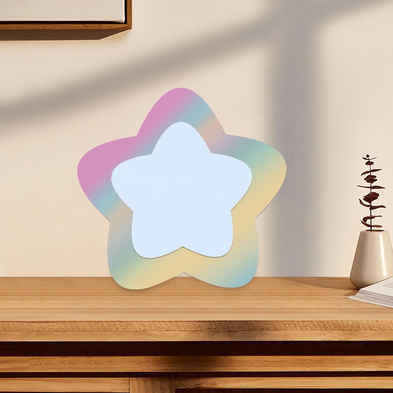 Makeup Mirror Creative Decorative Aesthetic Mirror for Home Wall Living Room Star 30cmx30cm