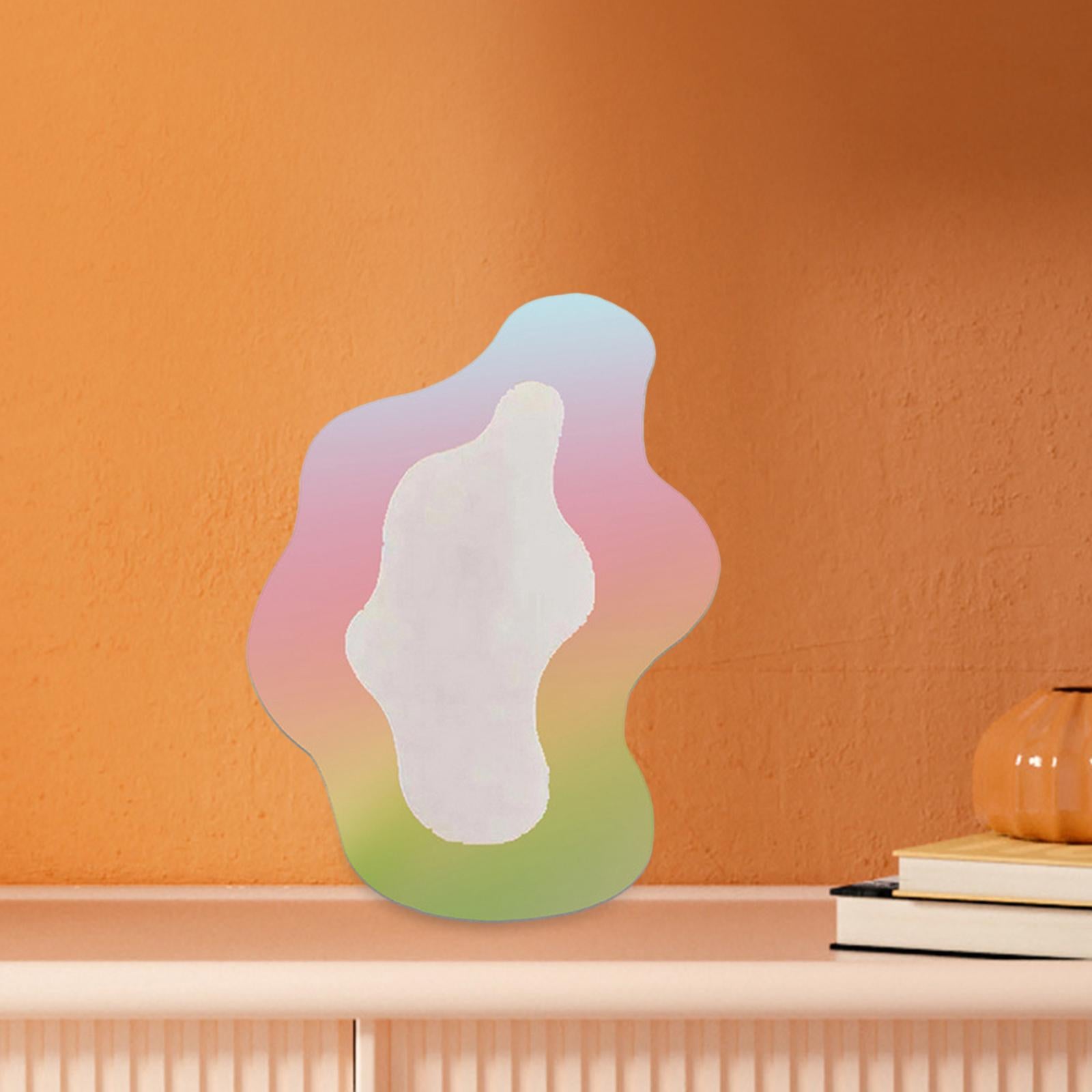 Makeup Mirror Creative Decorative Aesthetic Mirror for Home Wall Living Room Irregular 27cmx20cm