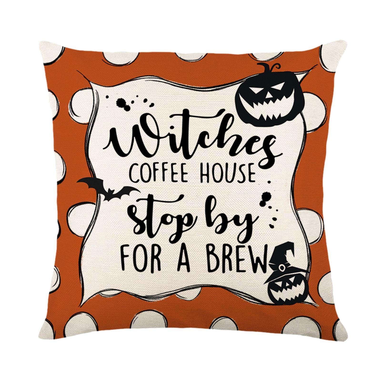 Halloween Pillow Cover Soft Halloween Cushion Cover for Gift Office Holidays Style B