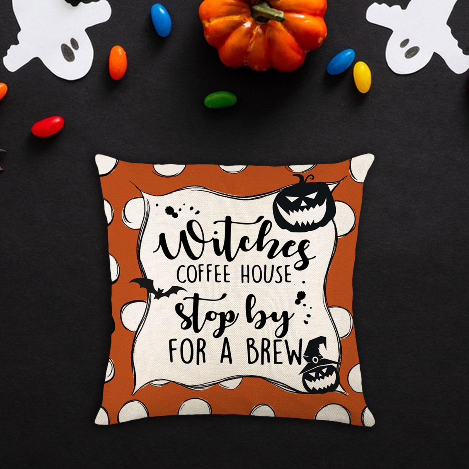 Halloween Pillow Cover Soft Halloween Cushion Cover for Gift Office Holidays Style B