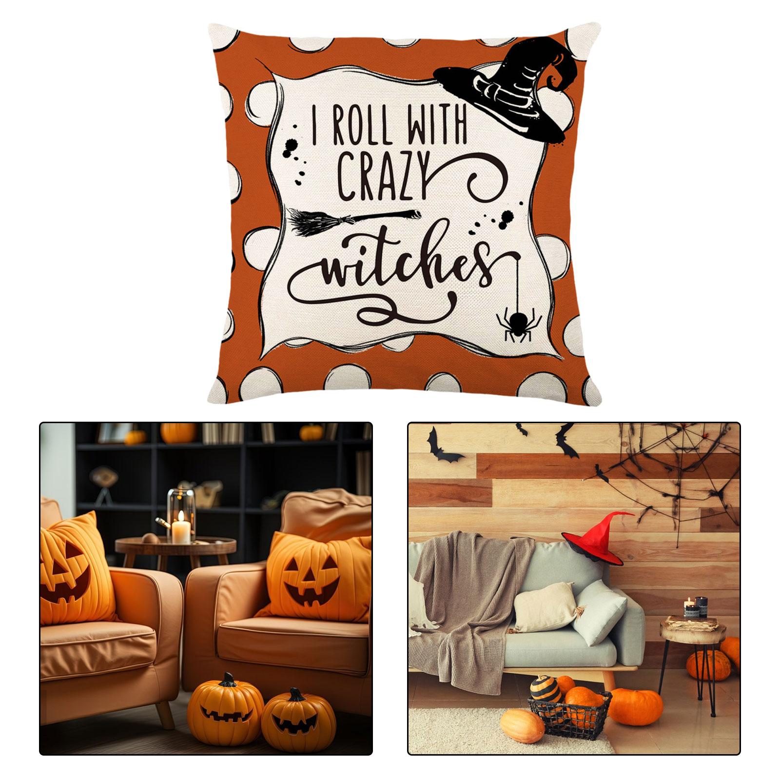 Halloween Pillow Cover Soft Halloween Cushion Cover for Gift Office Holidays Style C