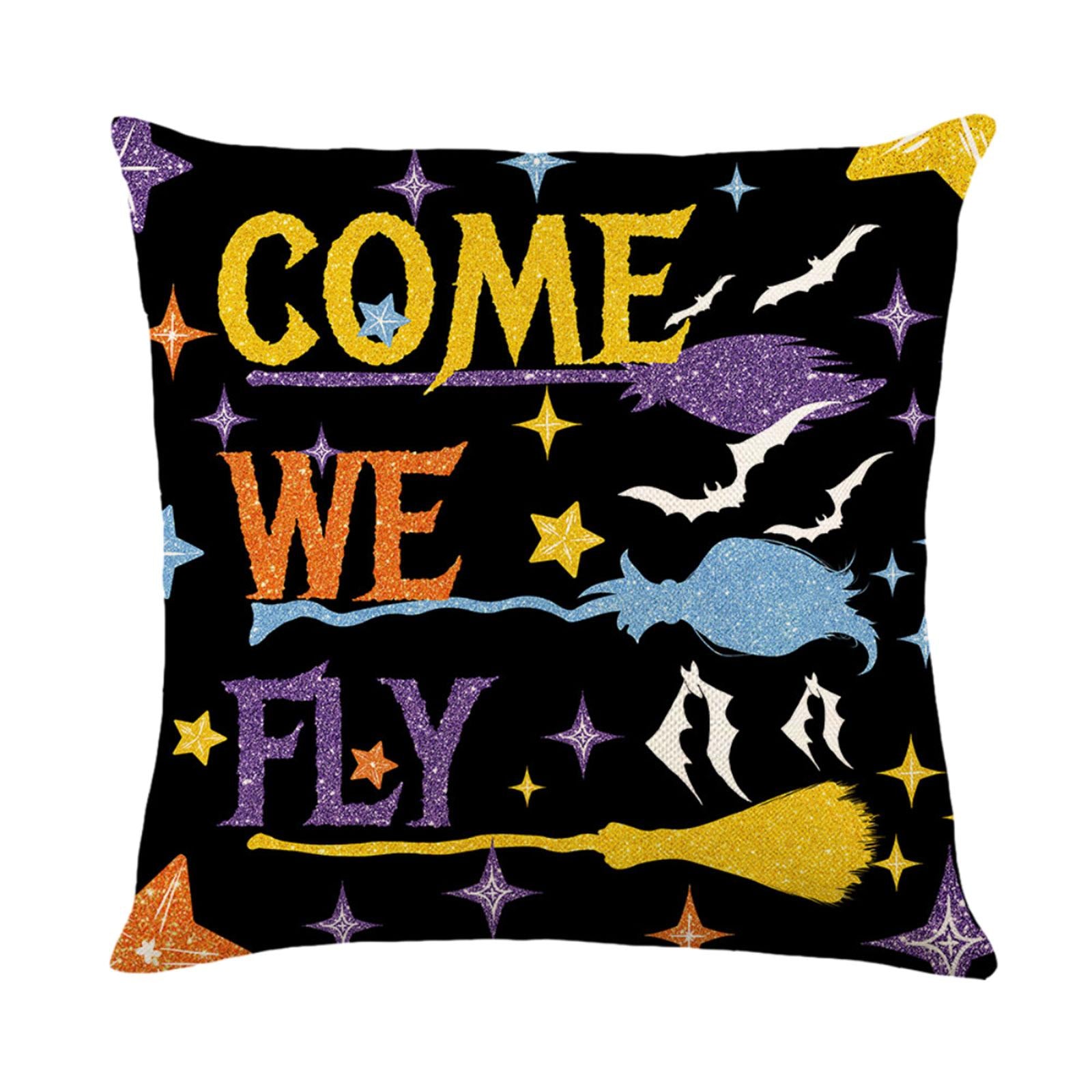 Halloween Pillow Covers Cushion Case Throw Pillows Cases for Couch Car Chair Style C