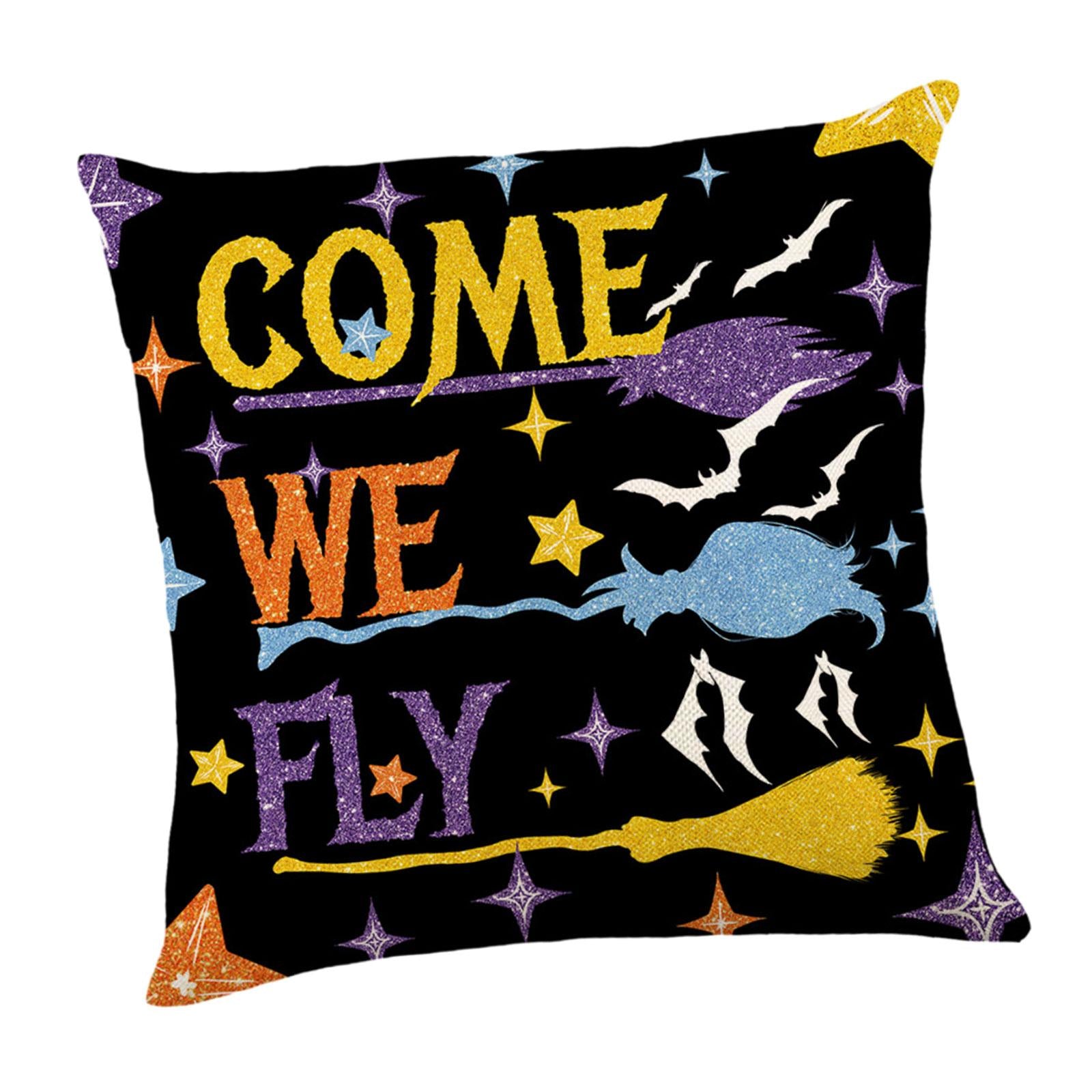 Halloween Pillow Covers Cushion Case Throw Pillows Cases for Couch Car Chair Style C