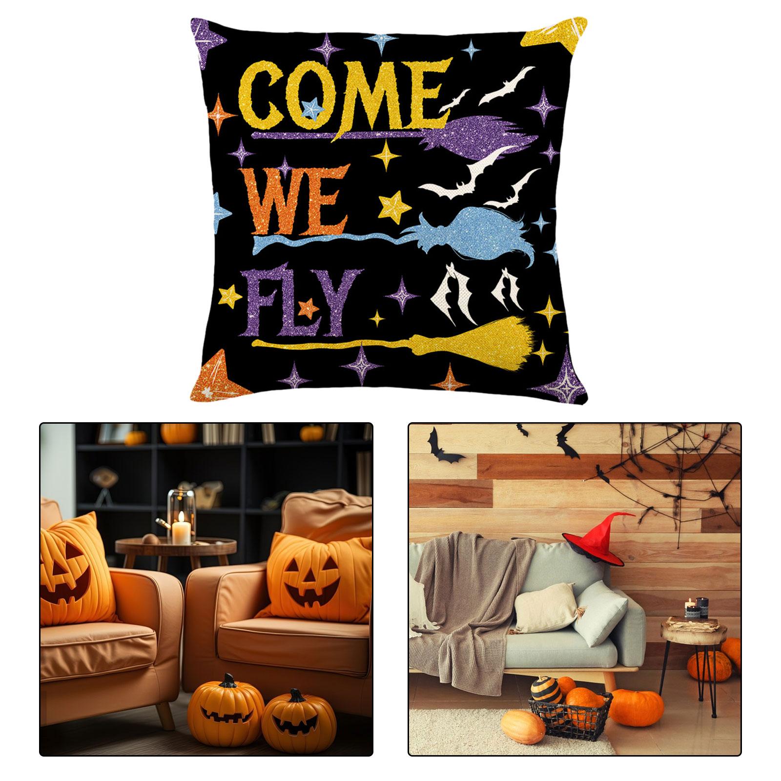 Halloween Pillow Covers Cushion Case Throw Pillows Cases for Couch Car Chair Style C