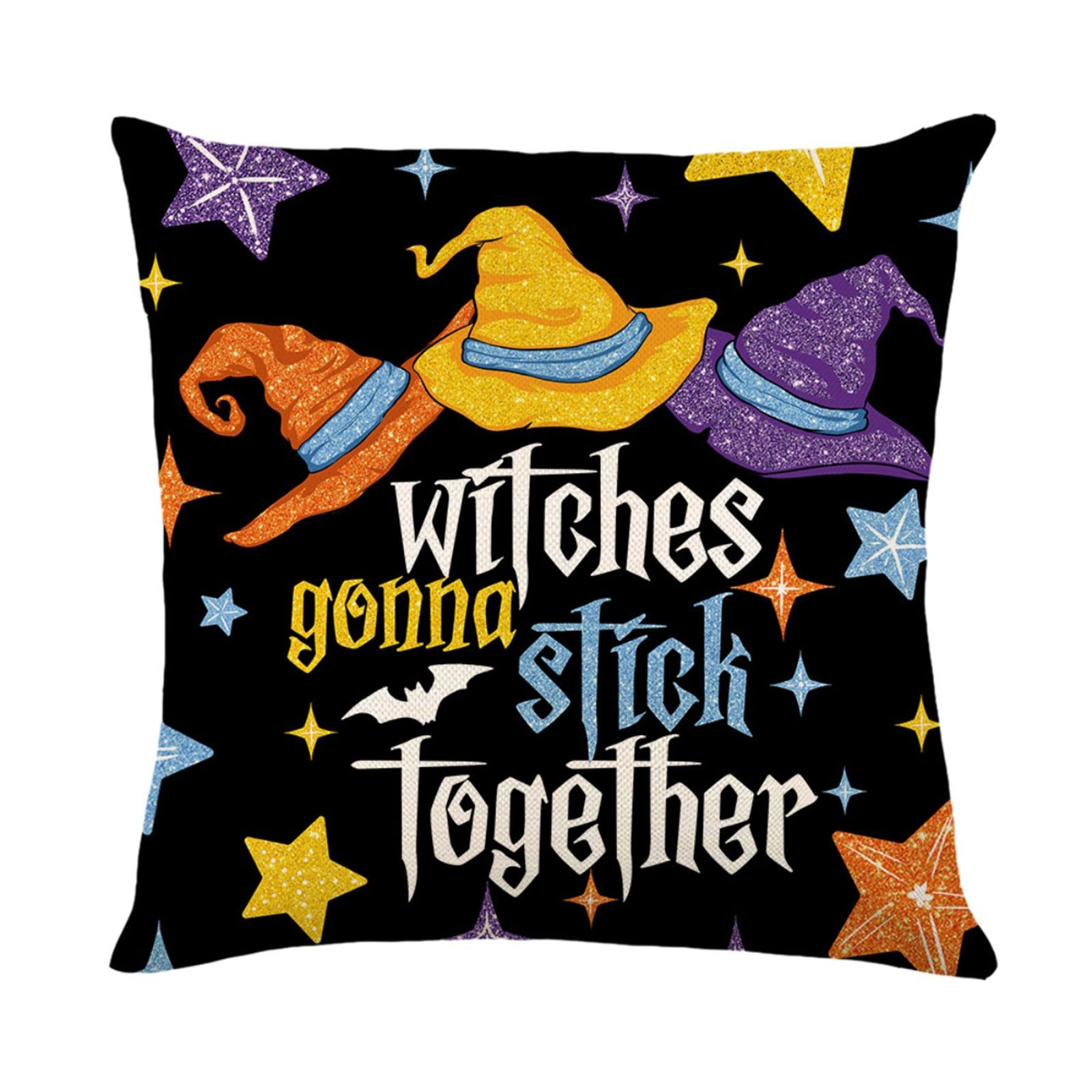 Halloween Pillow Covers Cushion Case Throw Pillows Cases for Couch Car Chair Style D