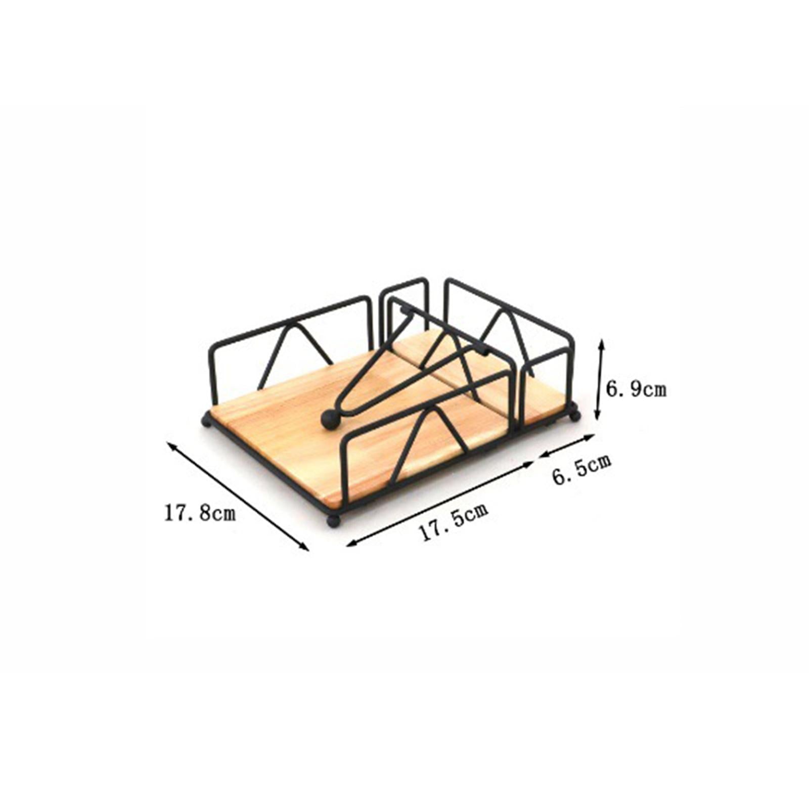 Napkin Holder Wear Resistant Paper Towel Holder for Desk Kitchen Room Black