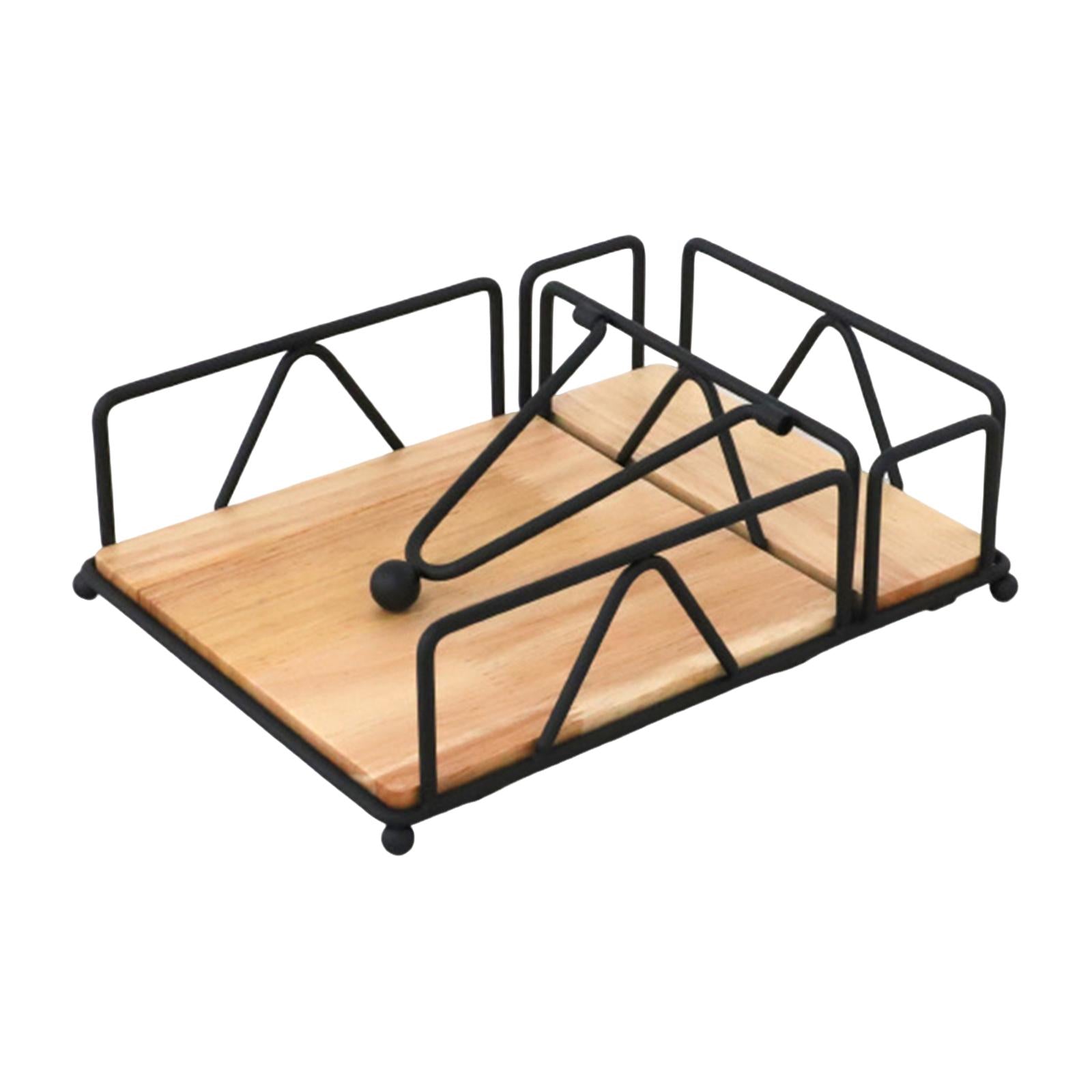 Napkin Holder Wear Resistant Paper Towel Holder for Desk Kitchen Room Black