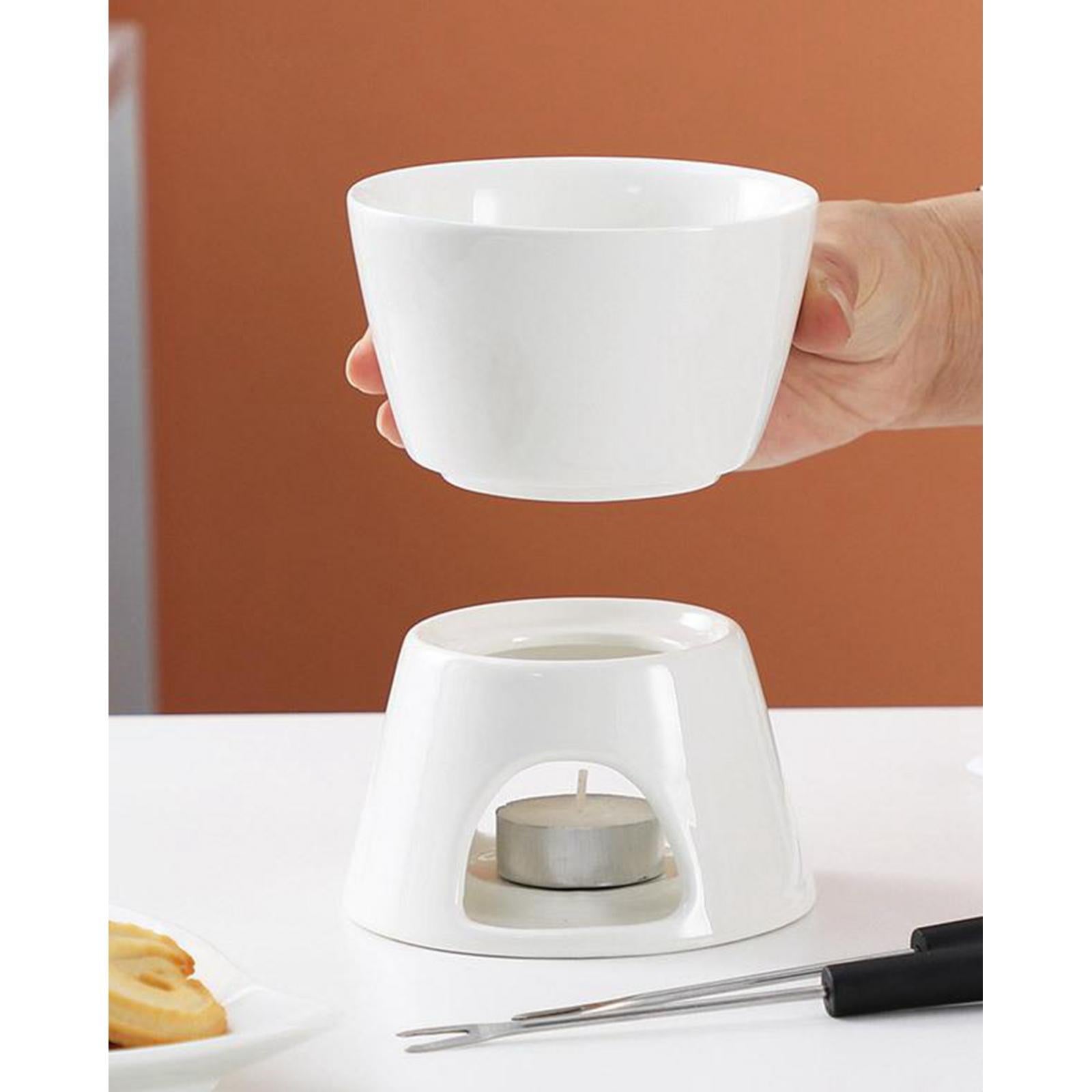 Chocolate Fondue Pot Candy Homes Wax Melt Pot TeaLight Porcelain Melting Pot