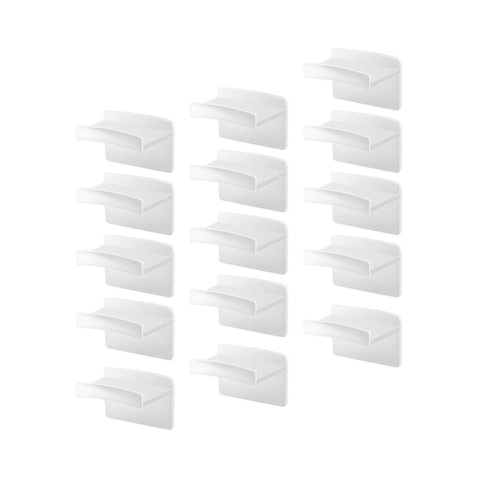 15x Hat Hooks Easy Installation Hold Hat Hangers for Living Room Home Closet White