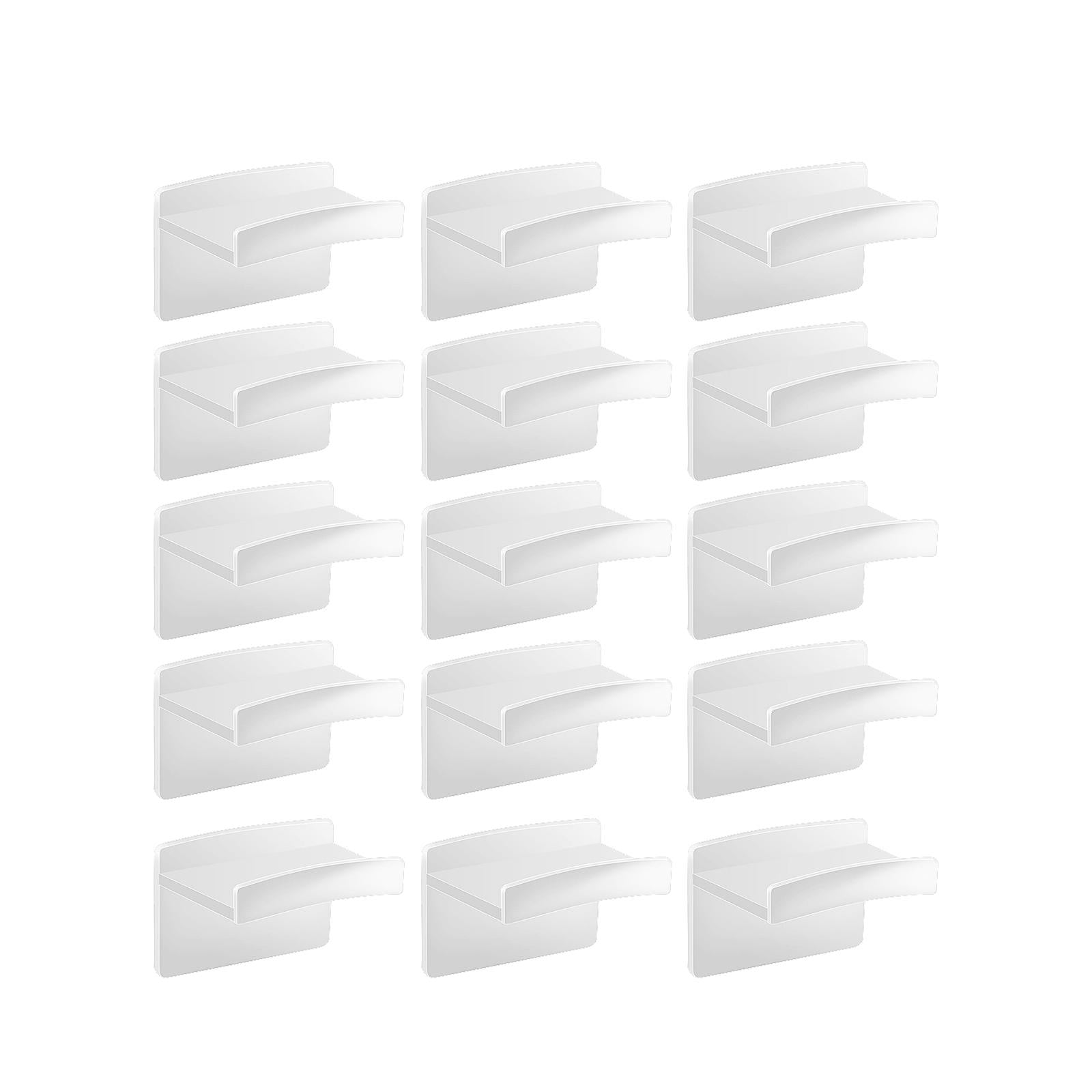 15x Hat Hooks Easy Installation Hold Hat Hangers for Living Room Home Closet White